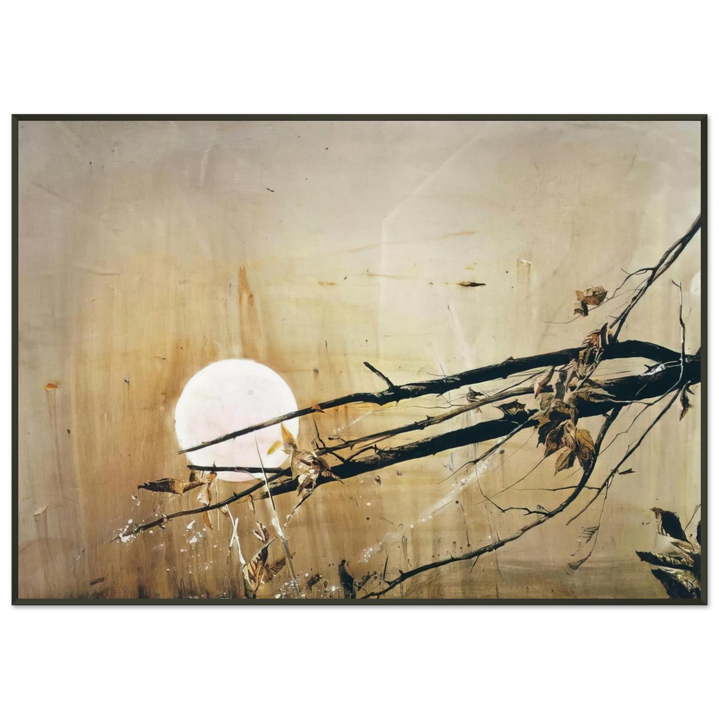 Andrew Wyeth FULL MOON 1980 Framed Art Print - Aluminum Frame - 21x29.7 cm / 8x12"