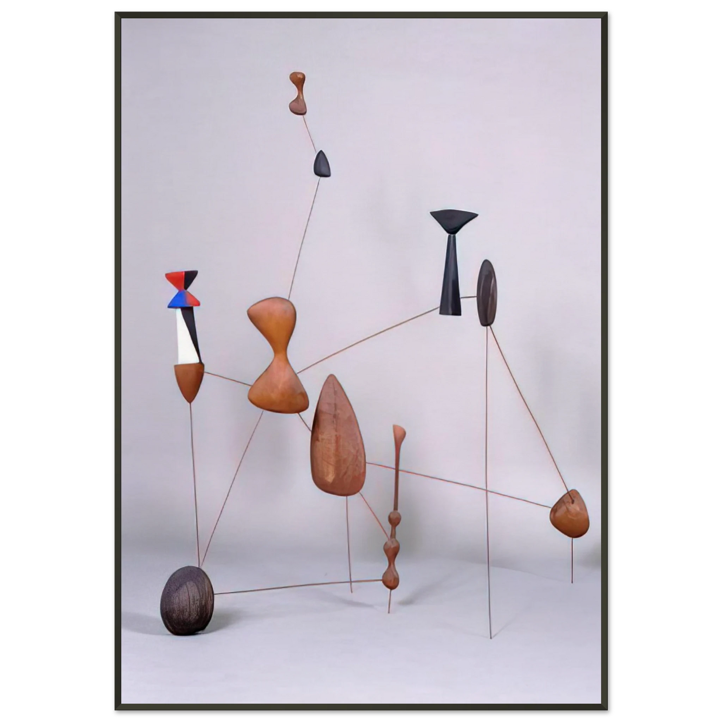 Alexander Calder VERTICAL CONSTELLATION WITH BOMB 1943 Framed Art Print - Aluminum Frame - 21x29.7 cm / 8x12"