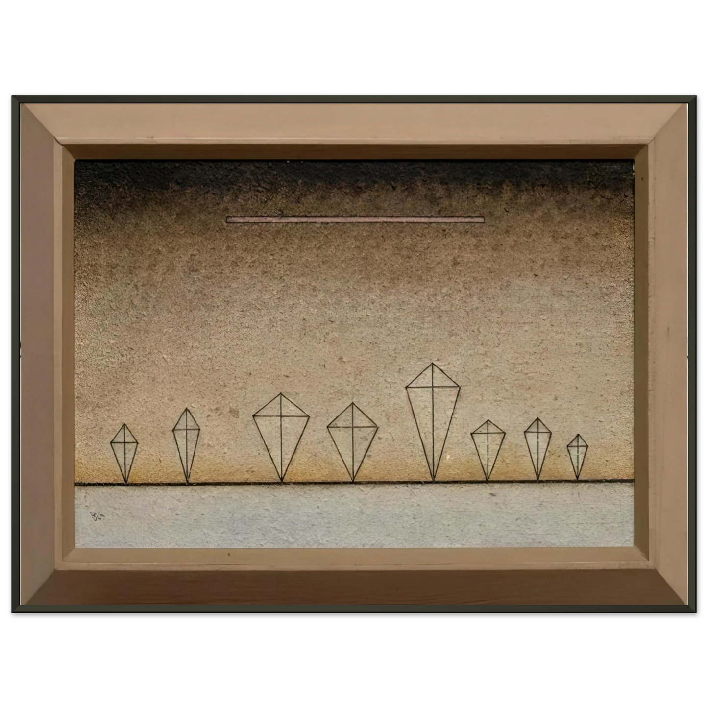 Wassily Kandinsky  EIGHT TIMES 1929 Framed Art Print  - Aluminum Frame - 70x100 cm / 28x40 inches