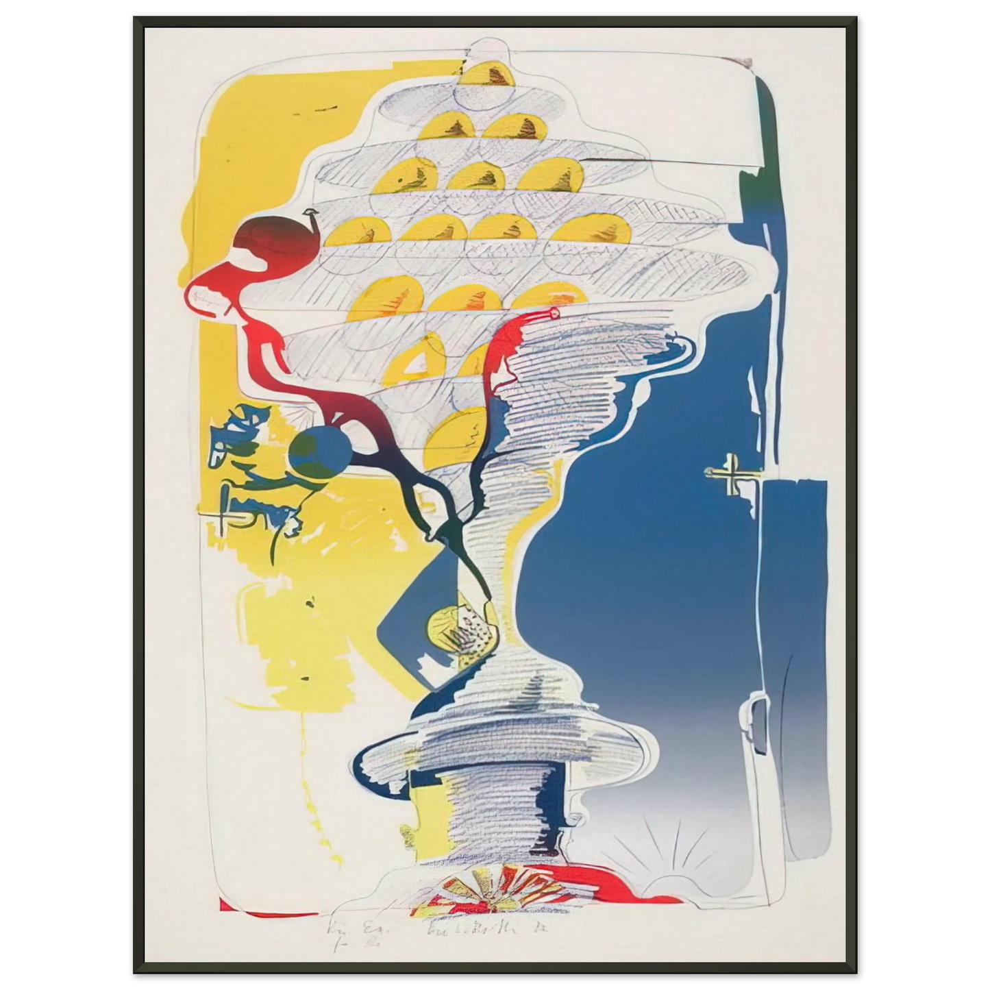 Dieter Roth By the Sea from Behind 1972 Framed Art Print - Aluminum Frame - 40x50 cm / 16x20 inches