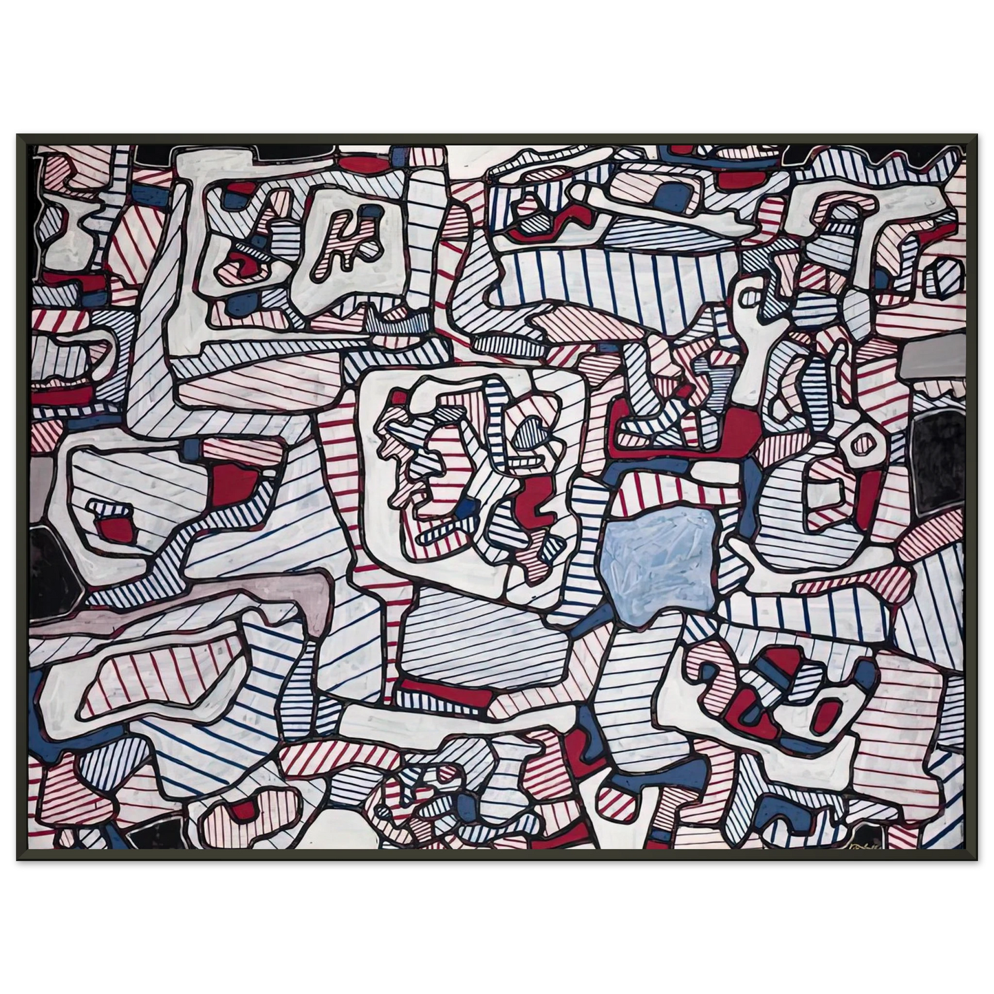 Jean Dubuffet SITE INHABITED BY OBJECTS 1965 Framed Art Print - Aluminum Frame - 70x100 cm / 28x40 inches
