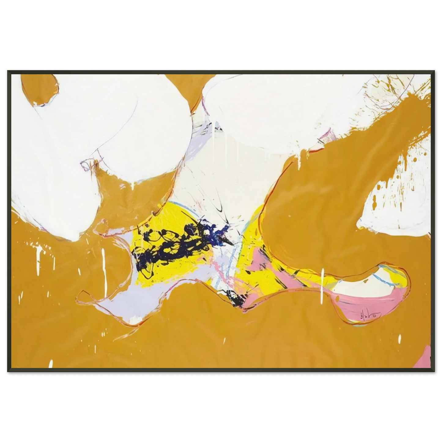 Norman Bluhm Round About 1973 Framed Art Print - Aluminum Frame - 21x29.7 cm / 8x12"