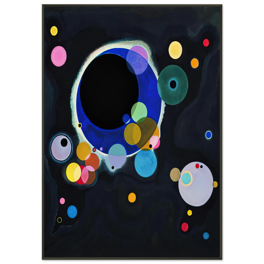 Wassily Kandinsky  SEVERAL CIRCLES 1926 Framed Art Print  - Aluminum Frame - 21x29.7 cm / 8x12"