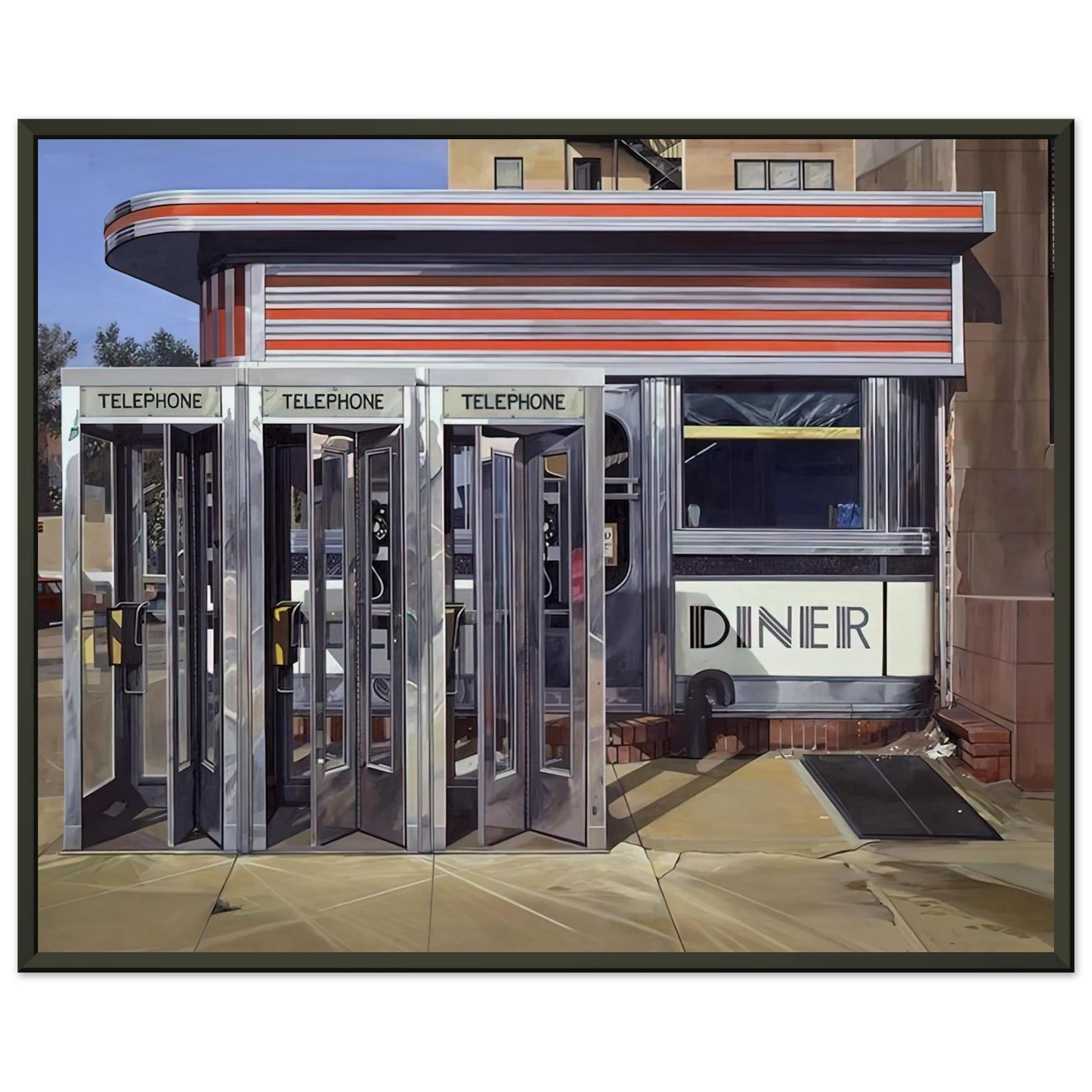 Richard Estes DINER 1971 Framed Art Print - Aluminum Frame - 70x100 cm / 28x40 inches