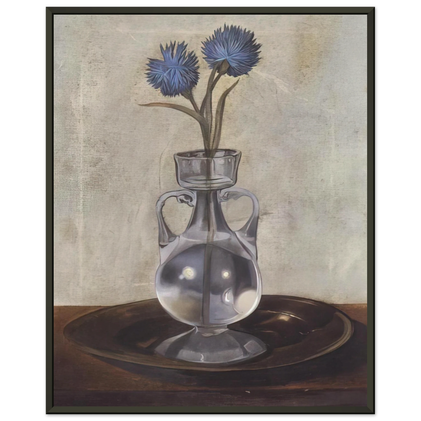 Salvador Dali THE VASE OF CORNFLOWERS Framed Art Print - Aluminum Frame - 60x80 cm / 24x32 inches