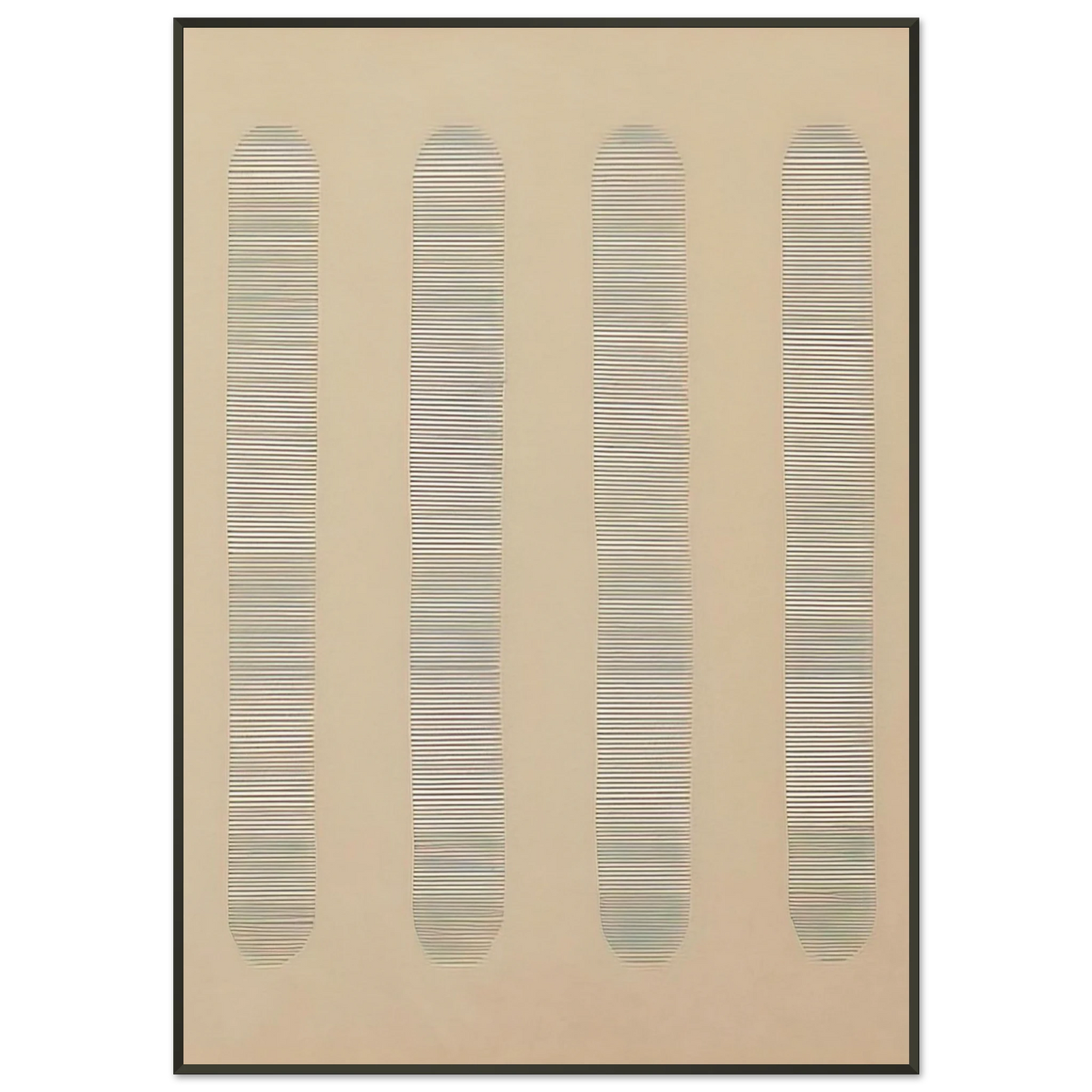 Agnes Martin Columns Framed Art Print - Aluminum Frame - 21x29.7 cm / 8x12"