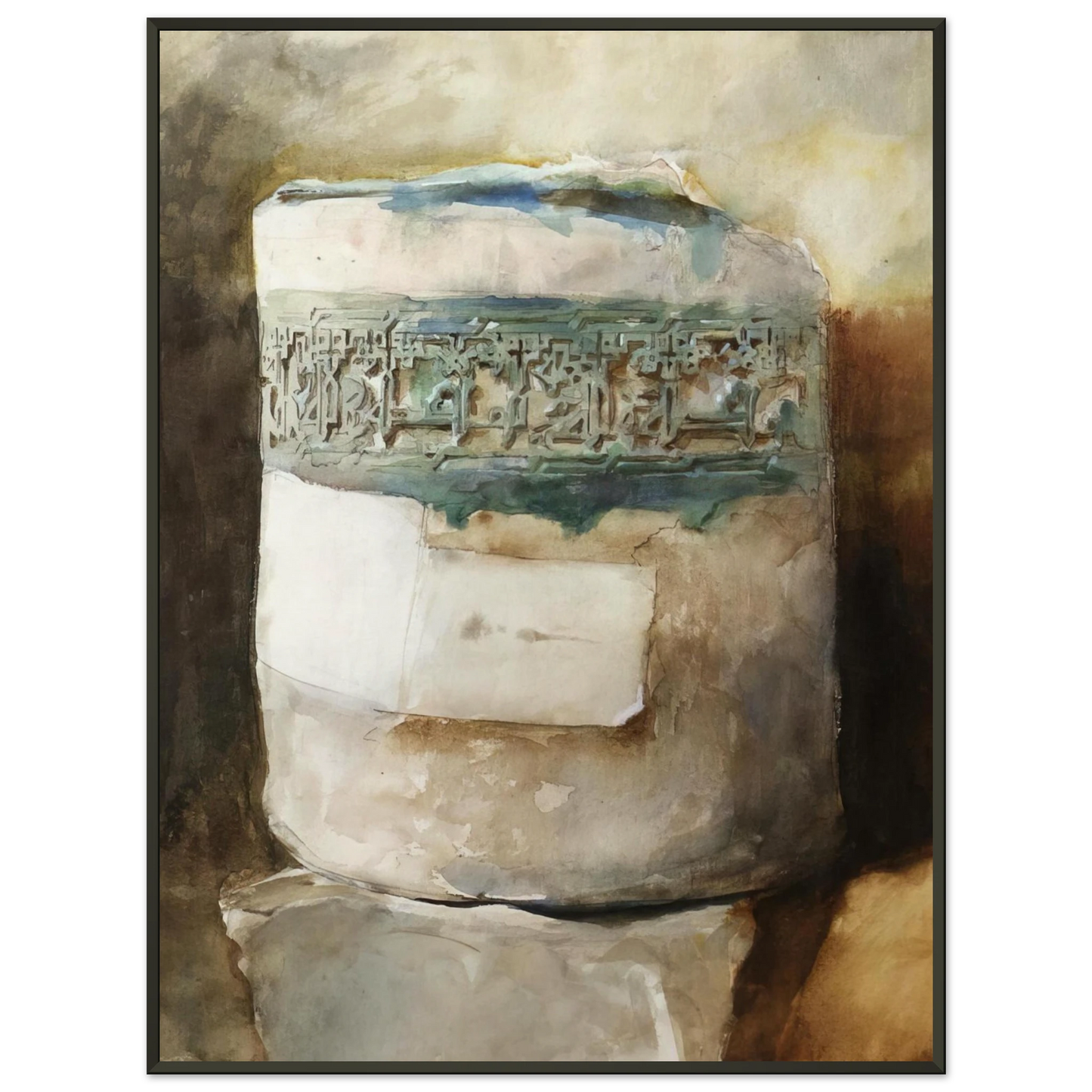 John Singer Sargent Persian Artifact with Faience Decoration Framed Art Print - Aluminum Frame - 70x100 cm / 28x40 inches