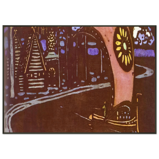 Wassily Kandinsky  THE GOLDEN SAIL 1903 Framed Art Print  - Aluminum Frame - 21x29.7 cm / 8x12"