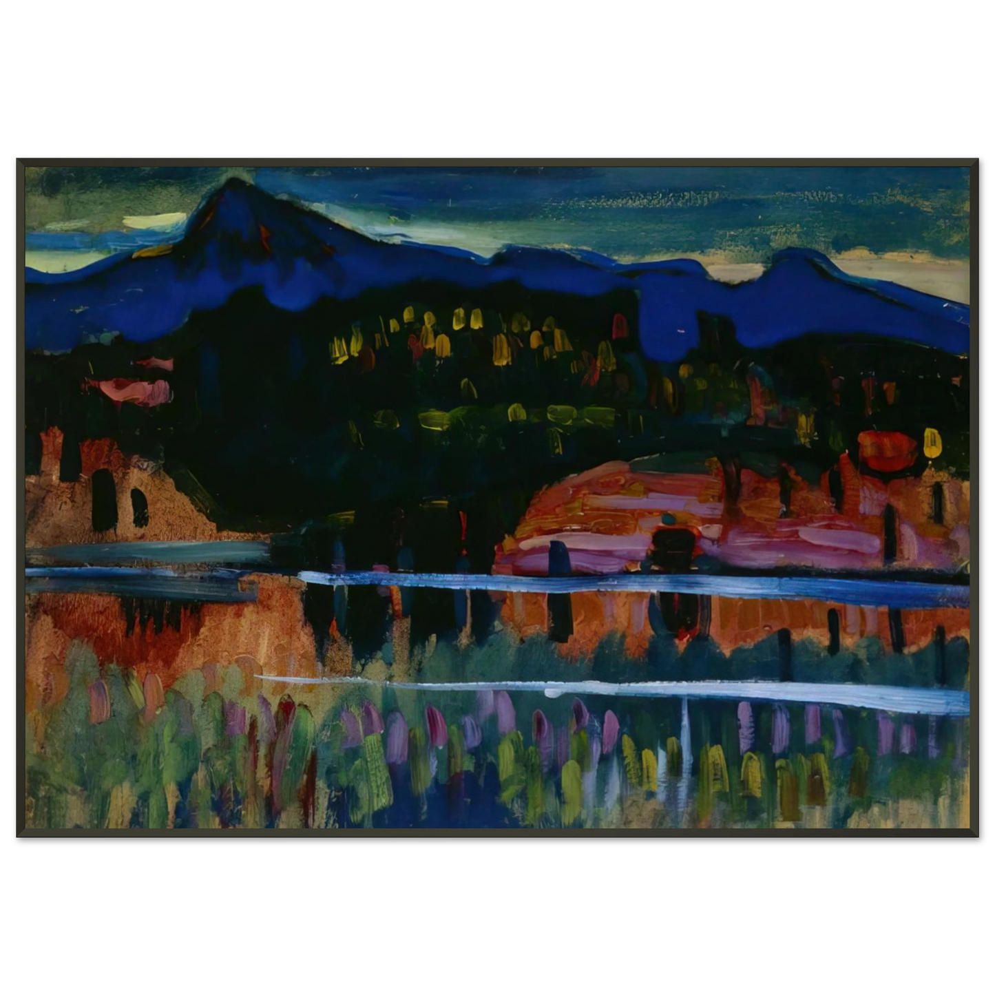 Wassily Kandinsky  MURNAU AM STAFFELSEE 1908 Framed Art Print  - Aluminum Frame - 21x29.7 cm / 8x12"