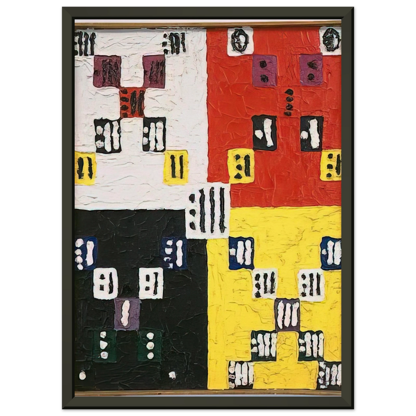 Alfred Jensen The Apex is Nothing 1960 Framed Art Print - Aluminum Frame - 40x50 cm / 16x20 inches