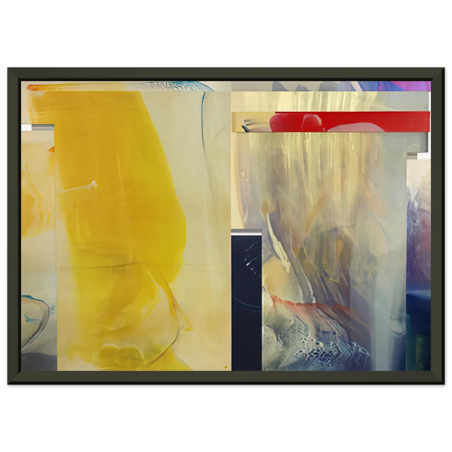 Sam Gilliam River Falls Framed Art Print - Aluminum Frame - 60x80 cm / 24x32 inches