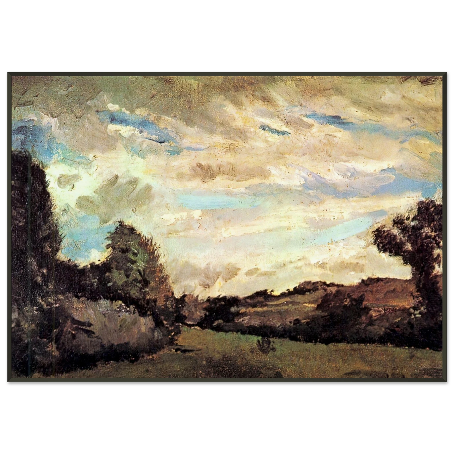 Vincent van Gogh  Landscape with Dunes Framed Art Print  - Aluminum Frame - 21x29.7 cm / 8x12"