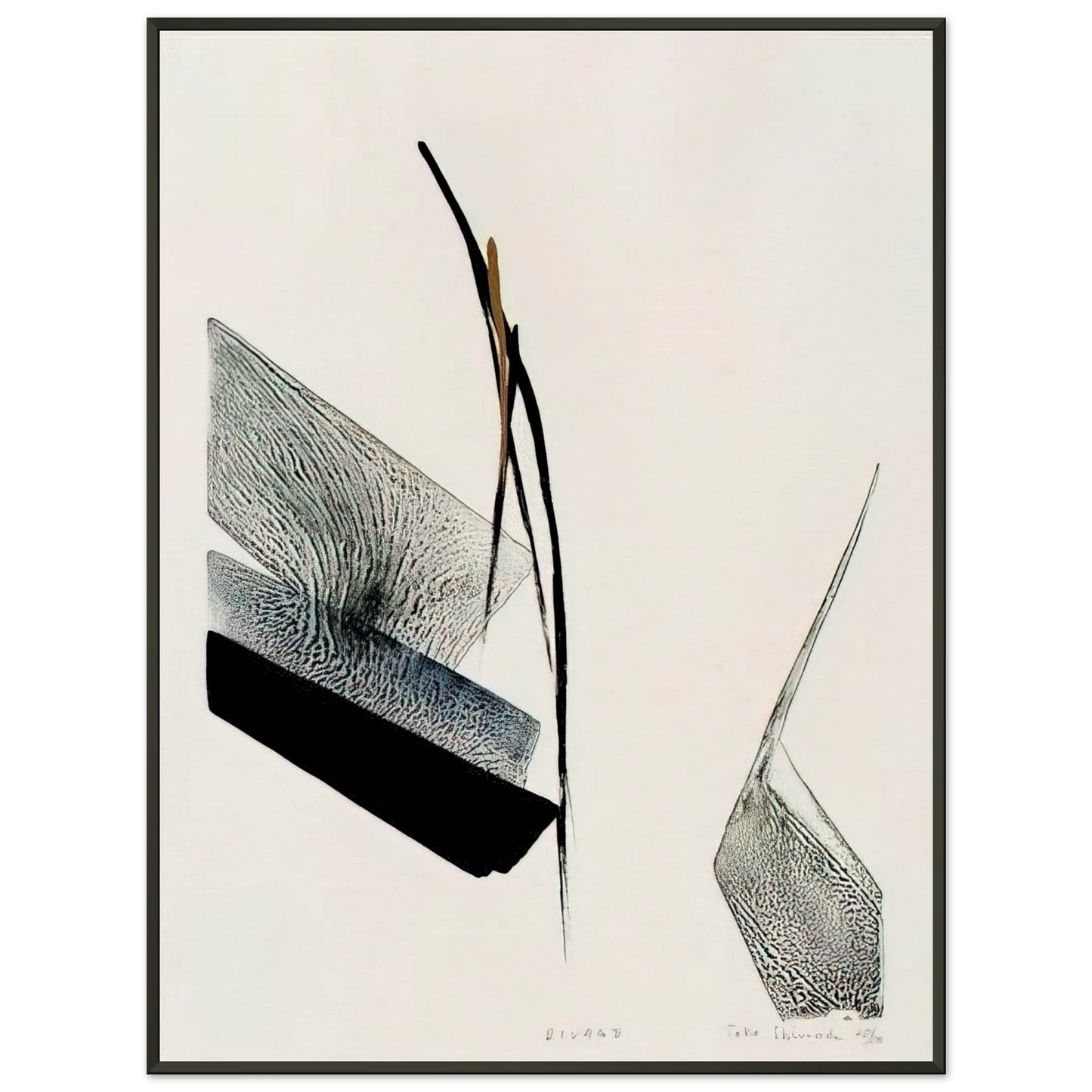Toko Shinoda Rivage Abstract Expressionism Framed Art Print - Aluminum Frame - 70x100 cm / 28x40 inches