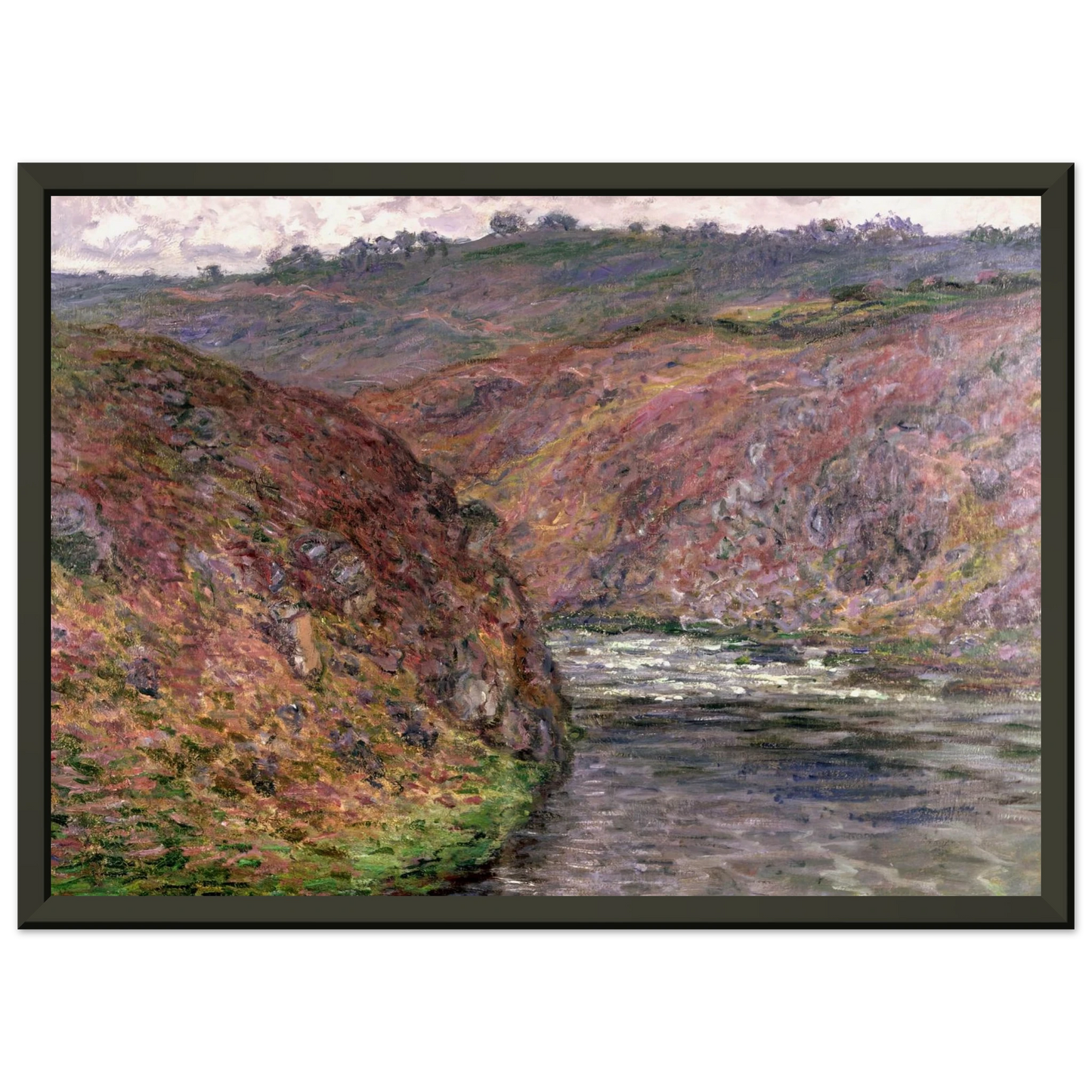 claude monet Valley of the Creuse Grey Day Framed Art Print - Aluminum Frame - 40x50 cm / 16x20 inches