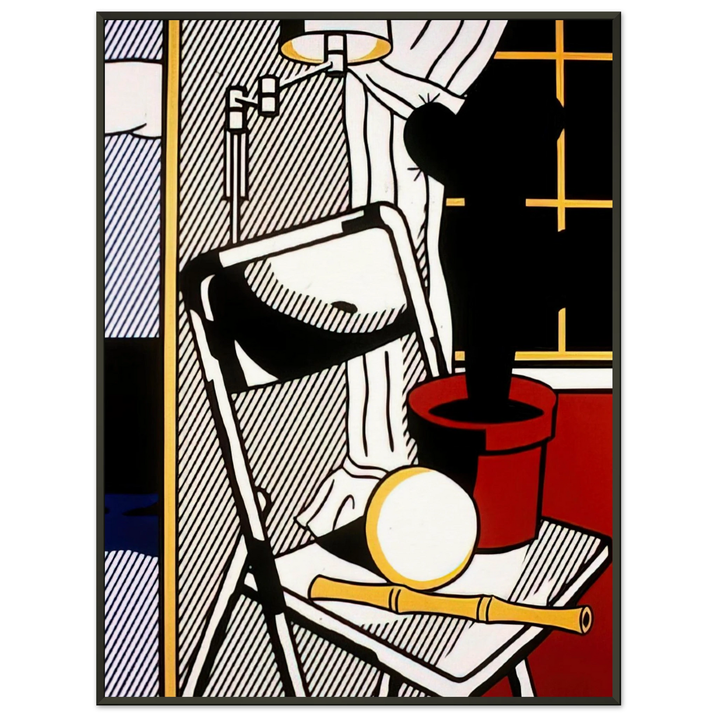 Roy Lichtenstein INTERIOR WITH CACTUS 1978 Framed Art Print - Aluminum Frame - 40x50 cm / 16x20 inches