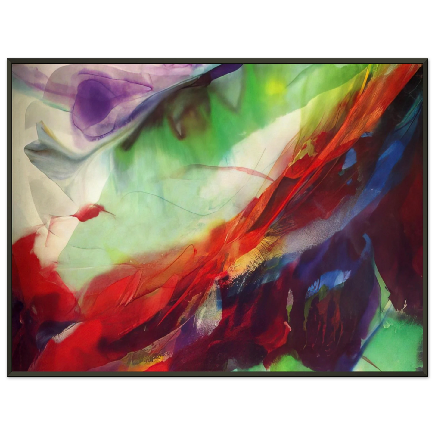 Paul Jenkins  Phenomena Sun over the Hour Glass Framed Art Print  - Aluminum Frame - 40x50 cm / 16x20 inches