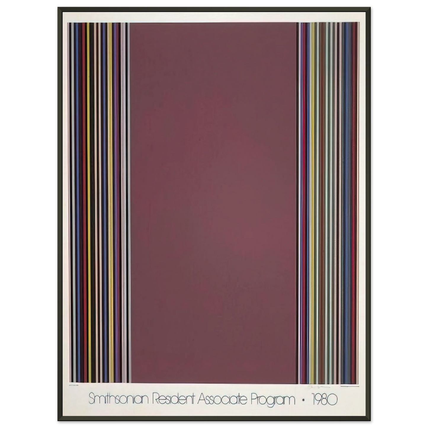 Gene Davis Smithsonian Resident Associates Program 1980 15th Anniversary Poster 1980 Framed Art Print - Aluminum Frame - 70x100 cm / 28x40 inches