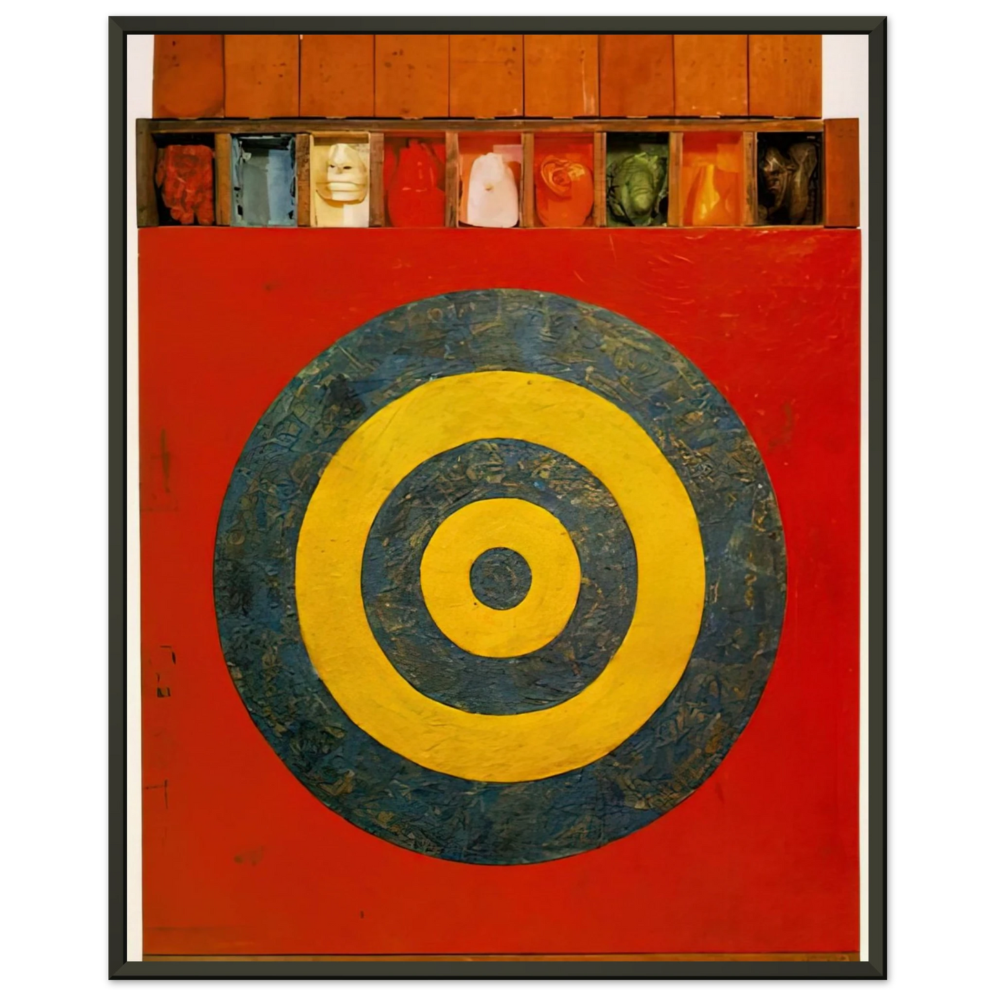 Jasper Johns TARGET WITH PLASTER CASTS 1955 Framed Art Print - Aluminum Frame - 40x50 cm / 16x20 inches