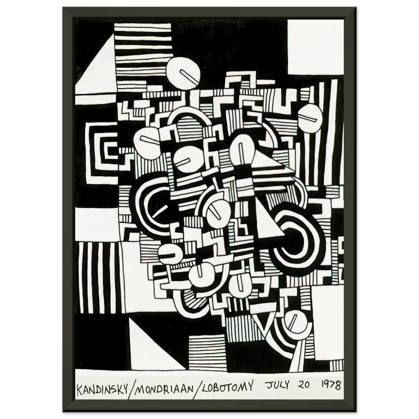Keith Haring UNTITLED 1978 Framed Art Print - Aluminum Frame - 70x100 cm / 28x40 inches