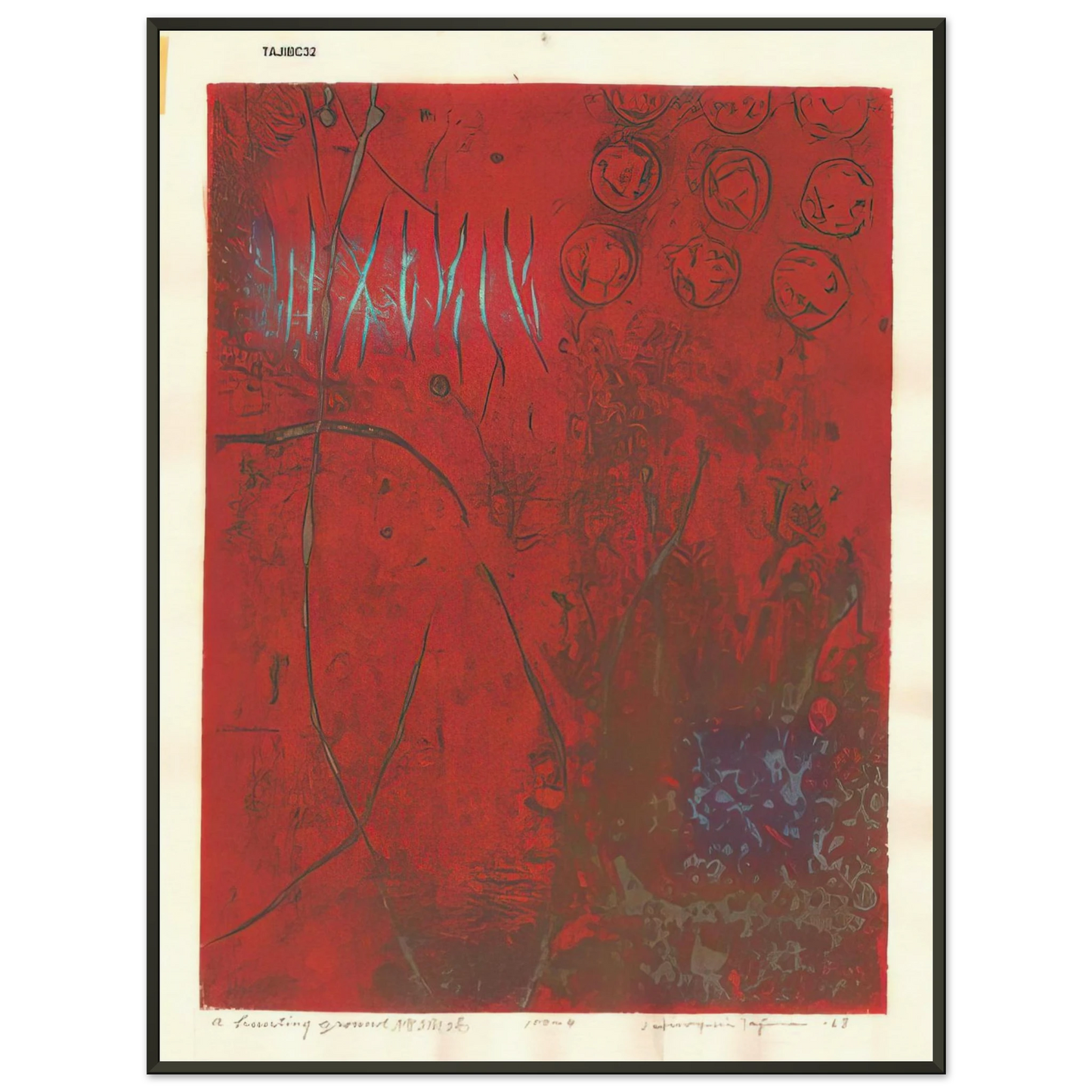 Hiroyuki Tajima A Hunting Ground 1968 Framed Art Print - Aluminum Frame - 70x100 cm / 28x40 inches