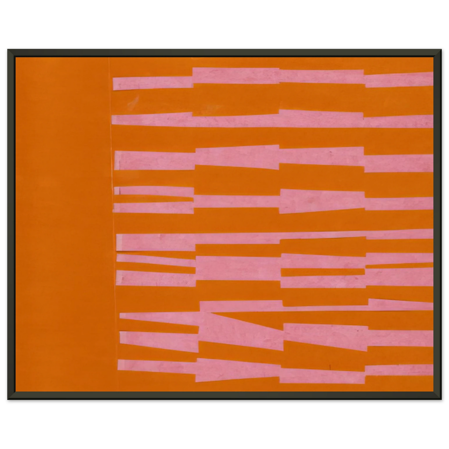 Ellsworth Kelly Pink and Orange from the series Line Form Color Framed Art Print - Aluminum Frame - 40x50 cm / 16x20 inches