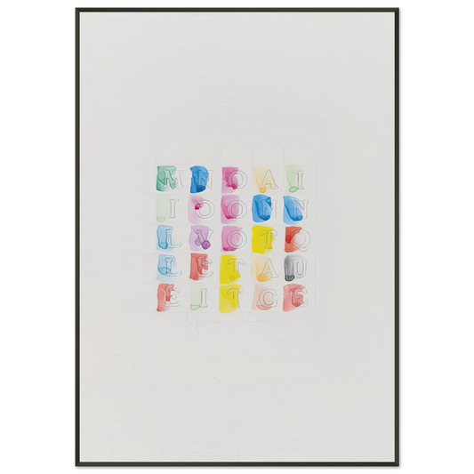 Alighiero Boetti  MILLENOVECENTOTTANTACINQUE 1985 Framed Art Print  - Aluminum Frame - 21x29.7 cm / 8x12"