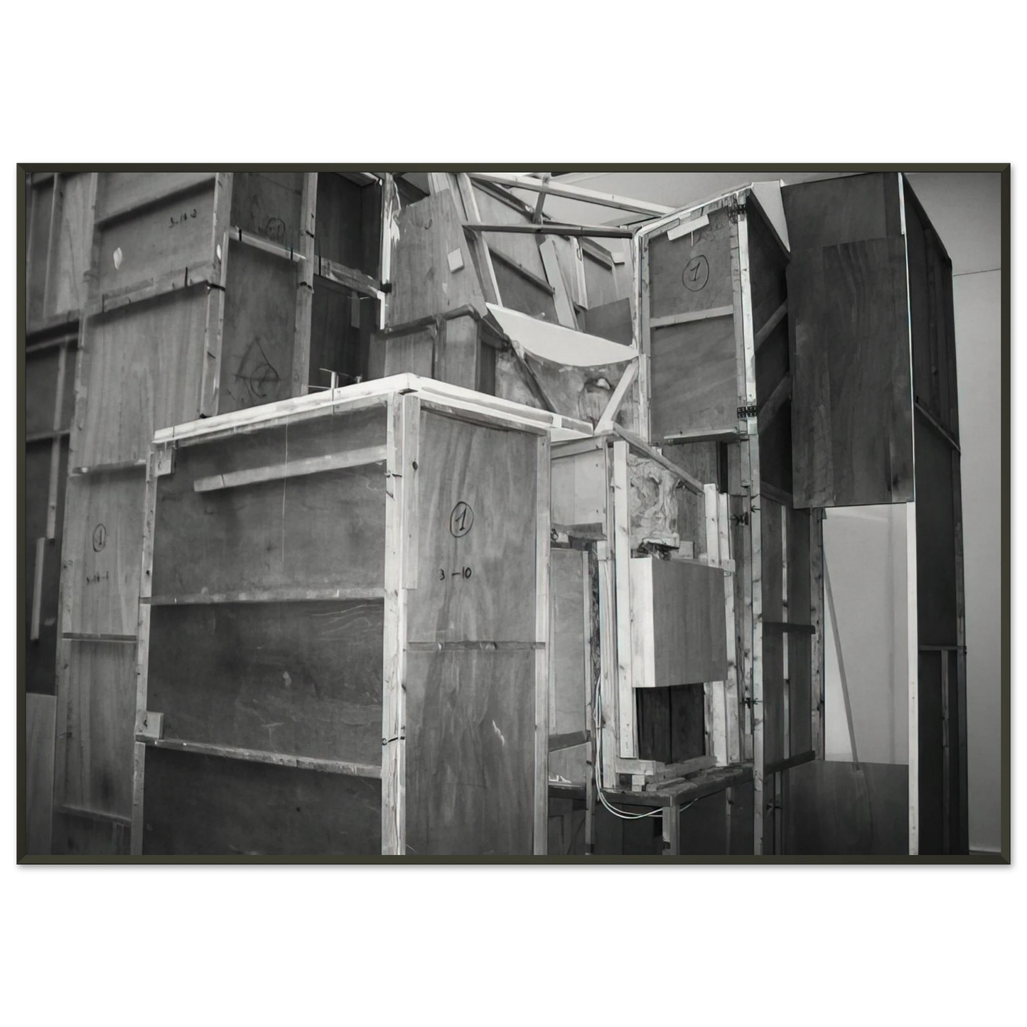 Kurt Schwitters MERZBAU SEEN FROM THE OUTSIDE 1933 Framed Art Print - Aluminum Frame - 21x29.7 cm / 8x12"