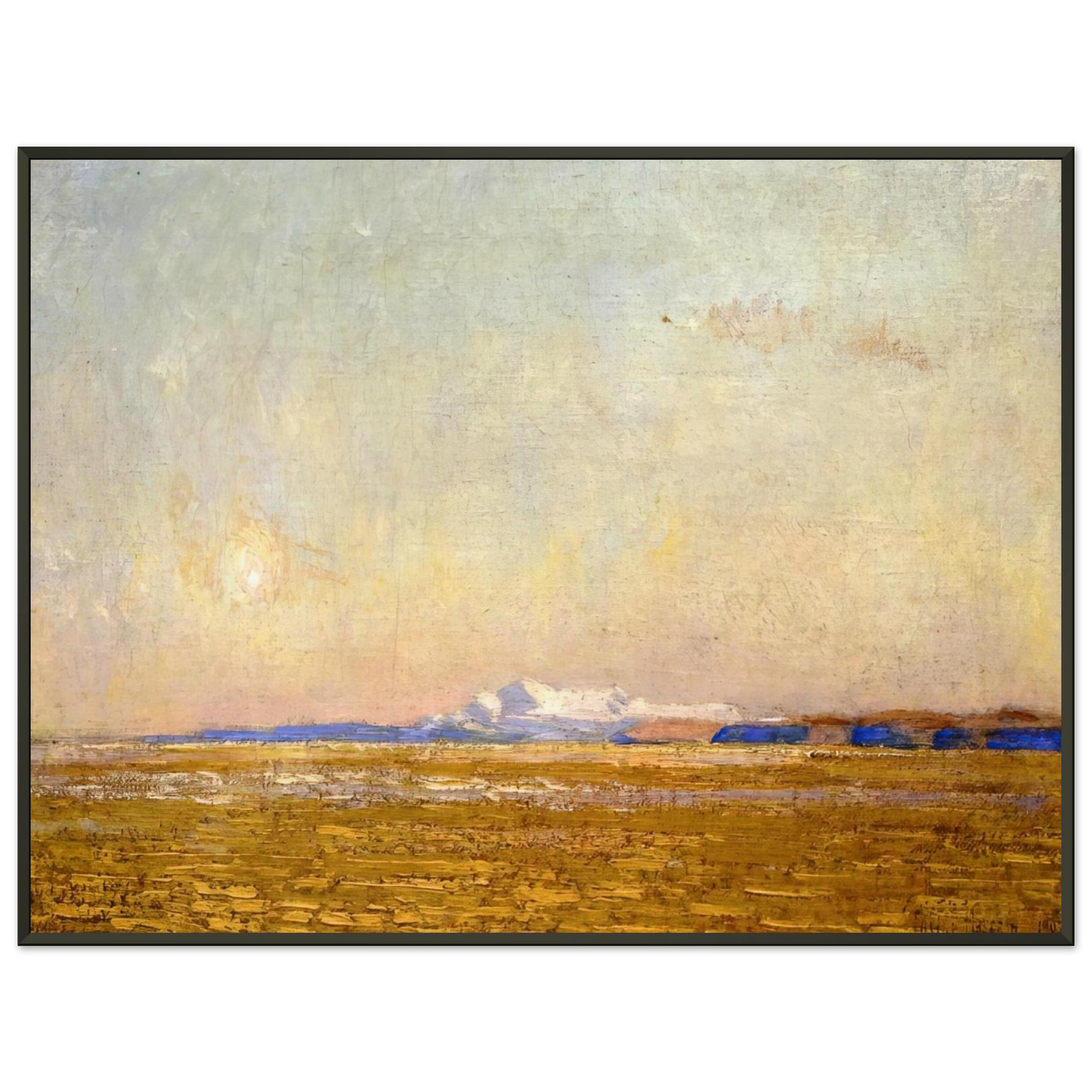 Childe Hassam Moonrise at Sunset Harney Desert Framed Art Print - Aluminum Frame - 70x100 cm / 28x40 inches