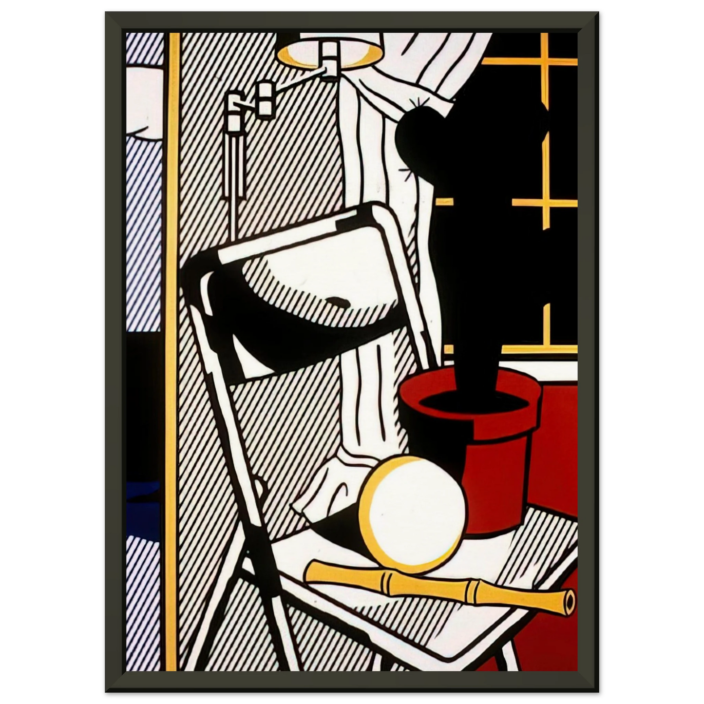 Roy Lichtenstein INTERIOR WITH CACTUS 1978 Framed Art Print - Aluminum Frame - 60x80 cm / 24x32 inches