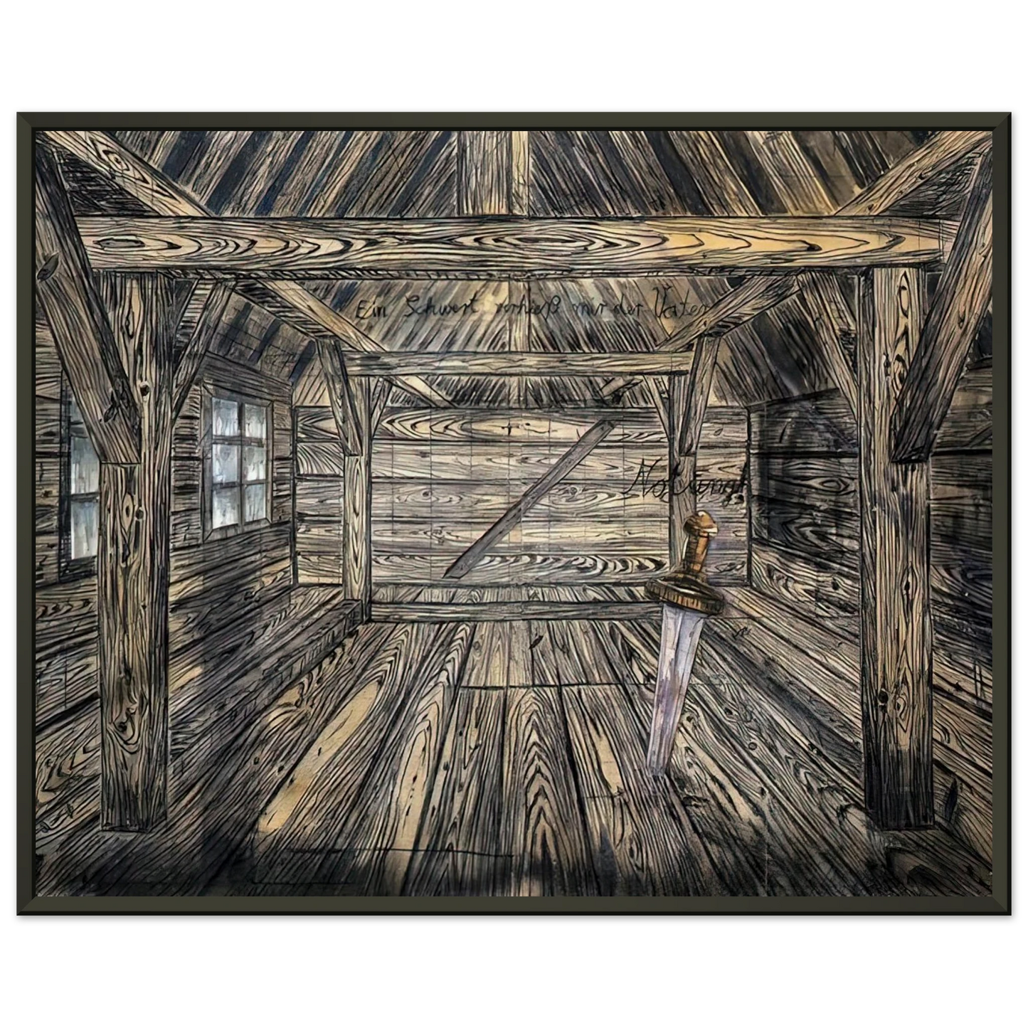 Anselm Kiefer NOTHUNG 1973 Framed Art Print - Aluminum Frame - 60x80 cm / 24x32 inches