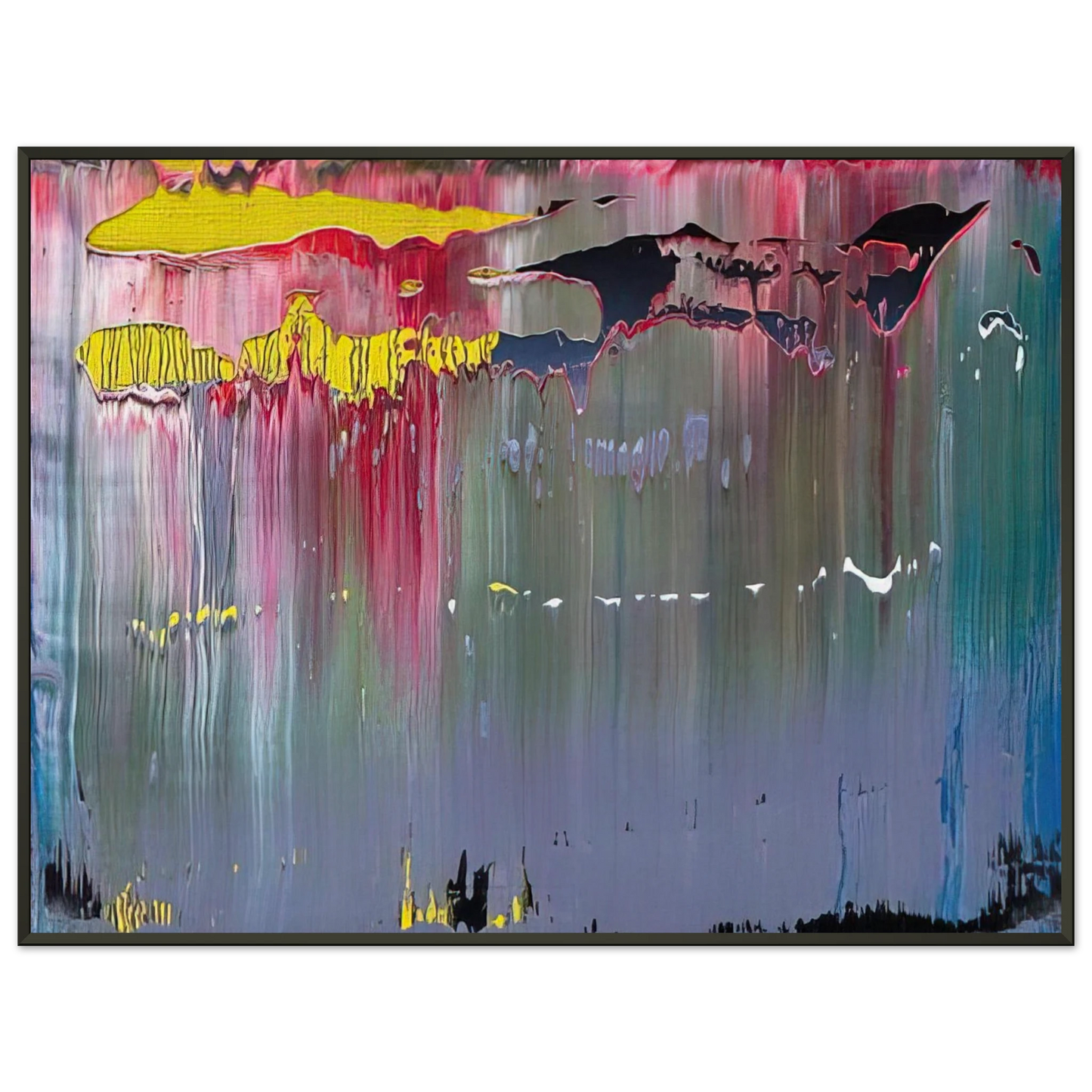 Gerhard Richter ABSTRACT PICTURE Framed Art Print - Aluminum Frame - 60x80 cm / 24x32 inches