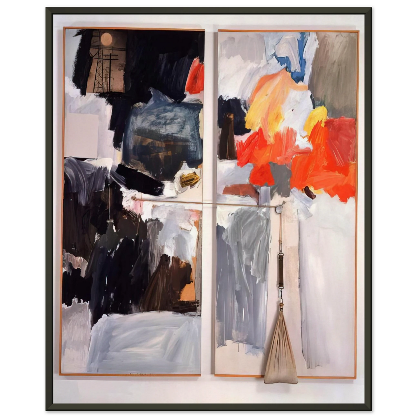 Robert Rauschenberg STUDIO PAINTING 1961 Framed Art Print - Aluminum Frame - 40x50 cm / 16x20 inches