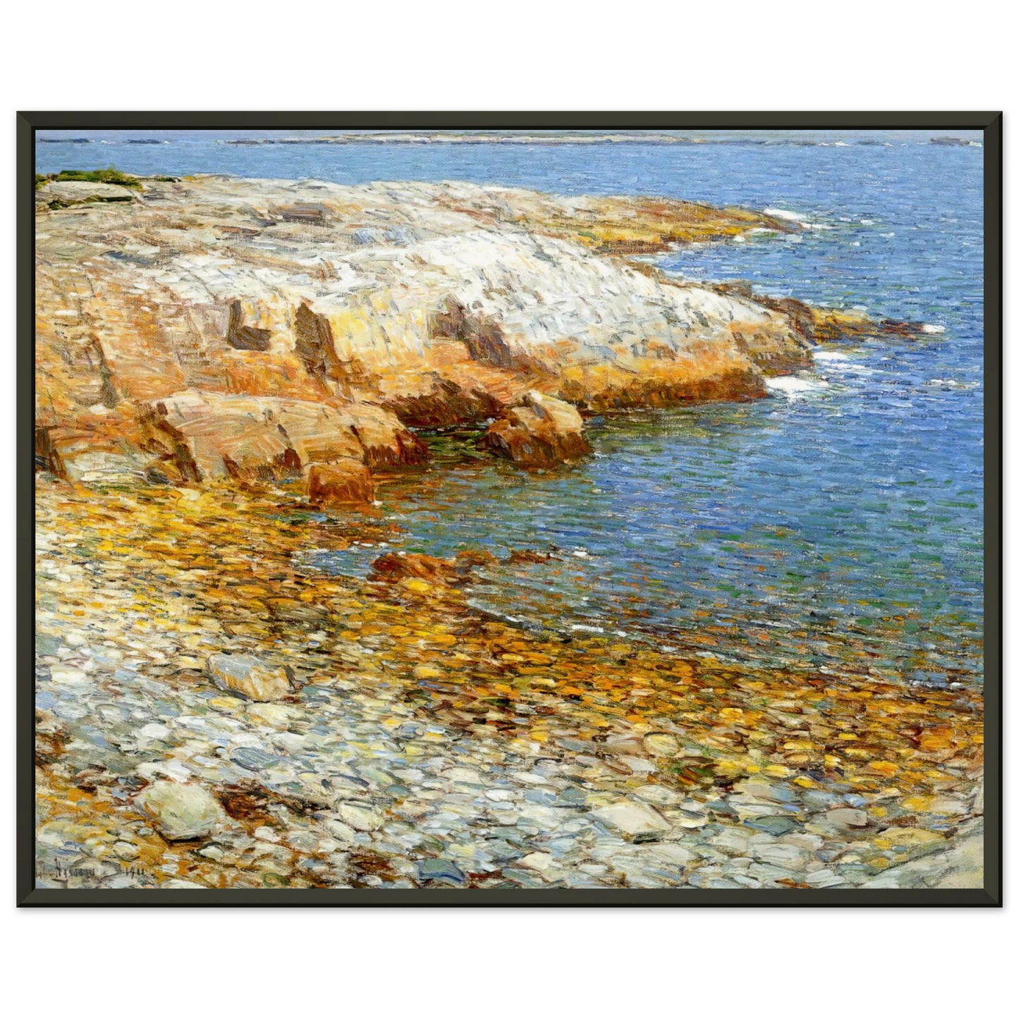 Childe Hassam Isles of Shoals Broad Cove Framed Art Print - Aluminum Frame - 60x80 cm / 24x32 inches