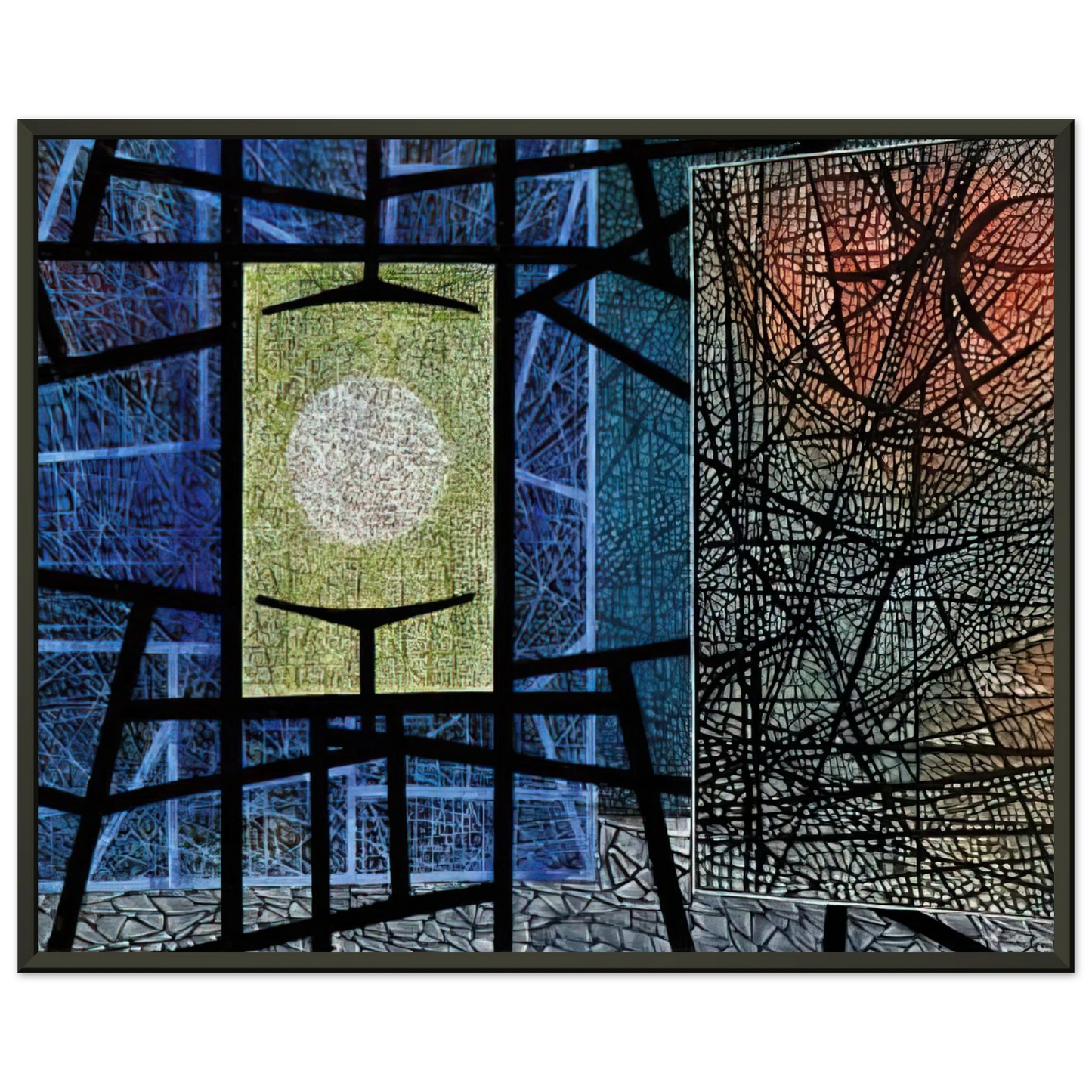 Jimmy Ernst Equations 1965 Framed Art Print - Aluminum Frame - 40x50 cm / 16x20 inches