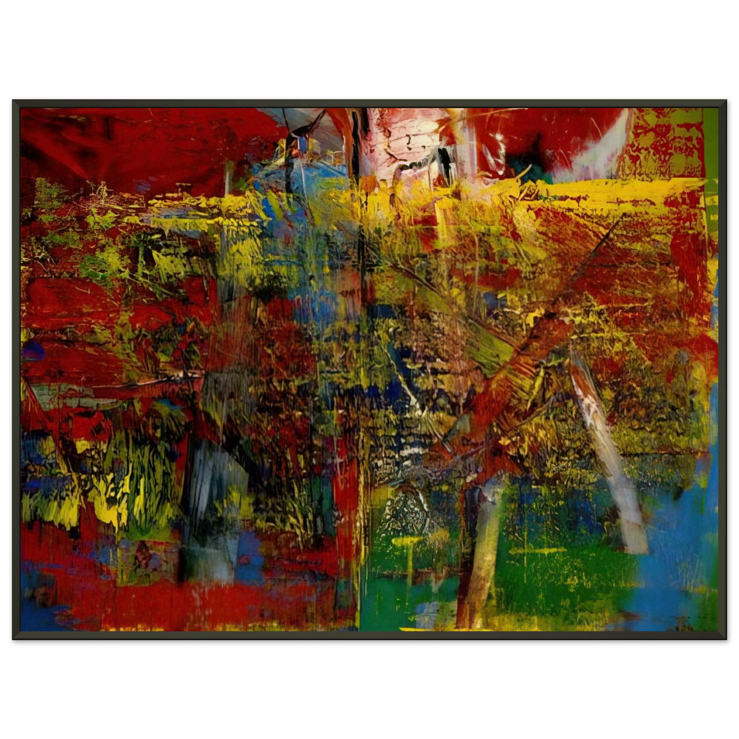 Gerhard Richter MEDIATION Framed Art Print - Aluminum Frame - 40x50 cm / 16x20 inches