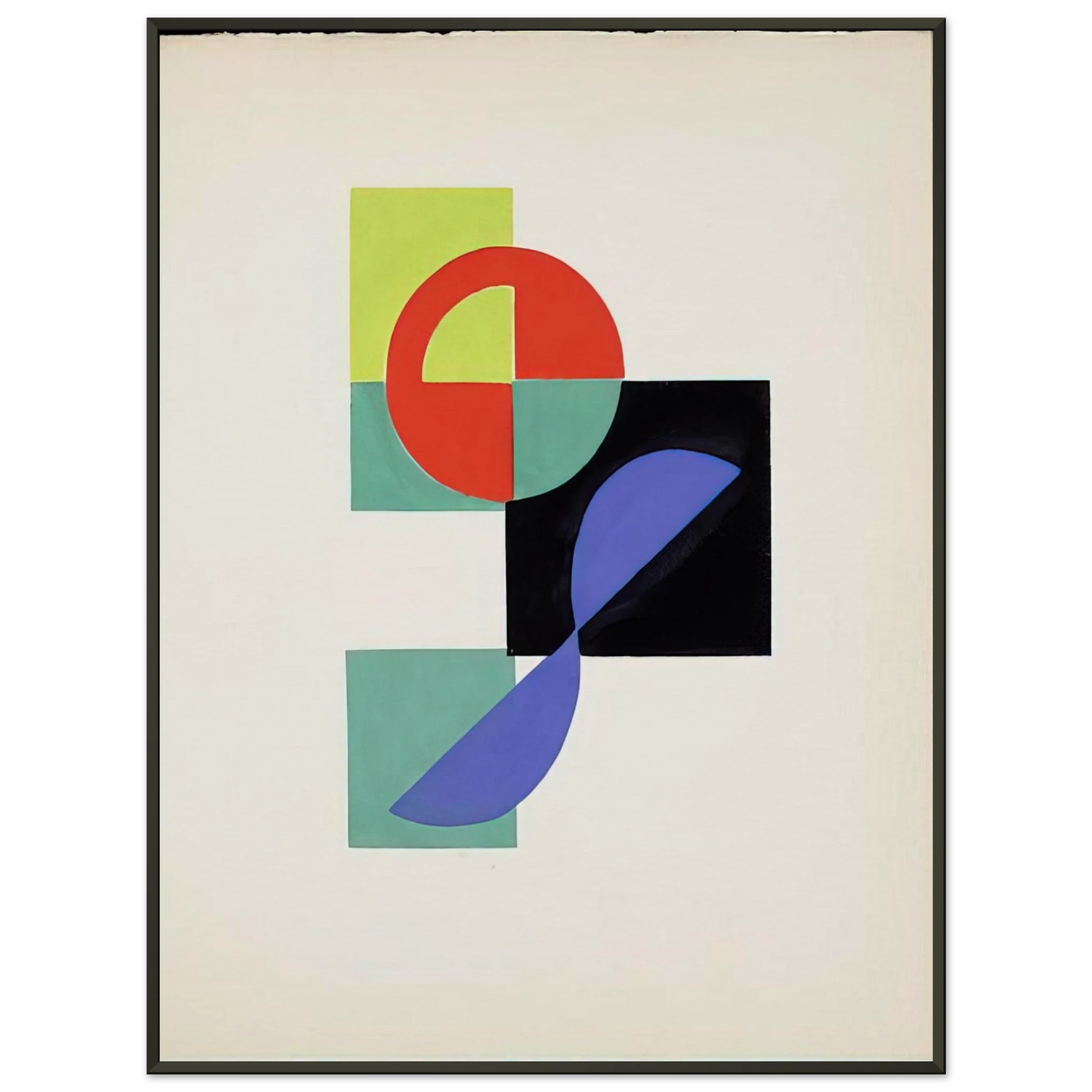 Sonia Delaunay POEMS BY TRISTAN TZARA Framed Art Print - Aluminum Frame - 70x100 cm / 28x40 inches