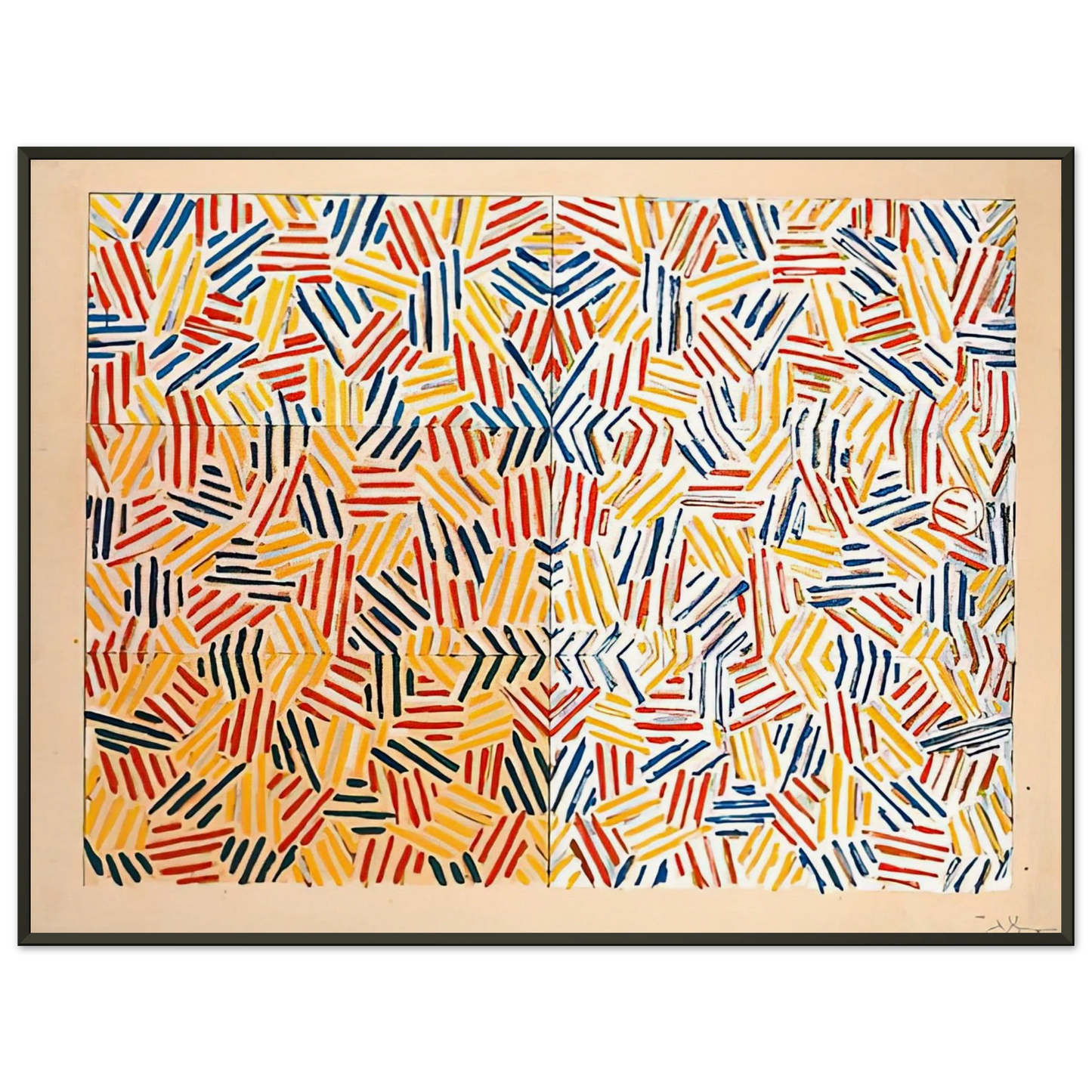 Jasper Johns CORPSE AND MIRROR 1969 0 Framed Art Print - Aluminum Frame - 70x100 cm / 28x40 inches