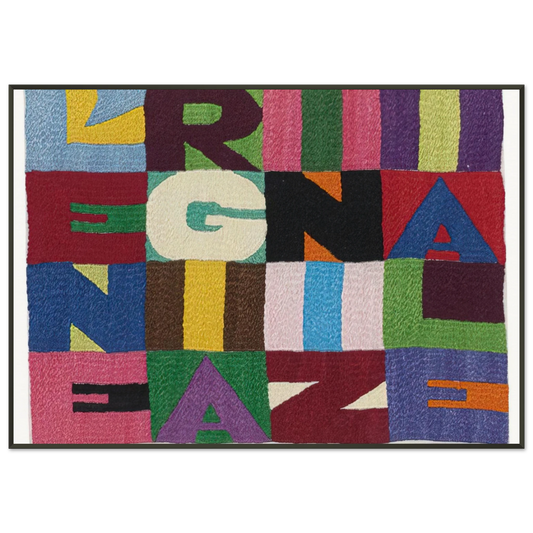 Alighiero Boetti  L ENERGIA INIZIALE 1989 Framed Art Print  - Aluminum Frame - 21x29.7 cm / 8x12"