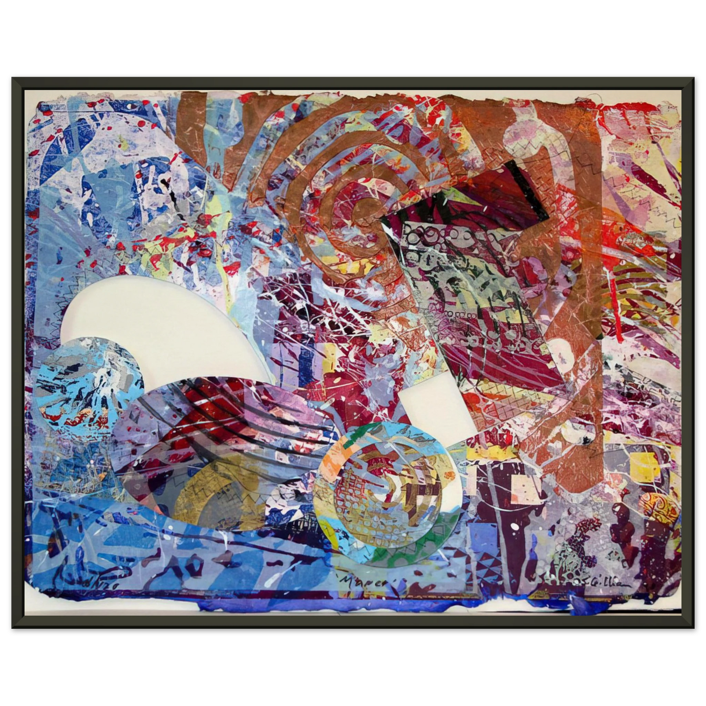 Sam Gilliam Manet II Framed Art Print - Aluminum Frame - 60x80 cm / 24x32 inches
