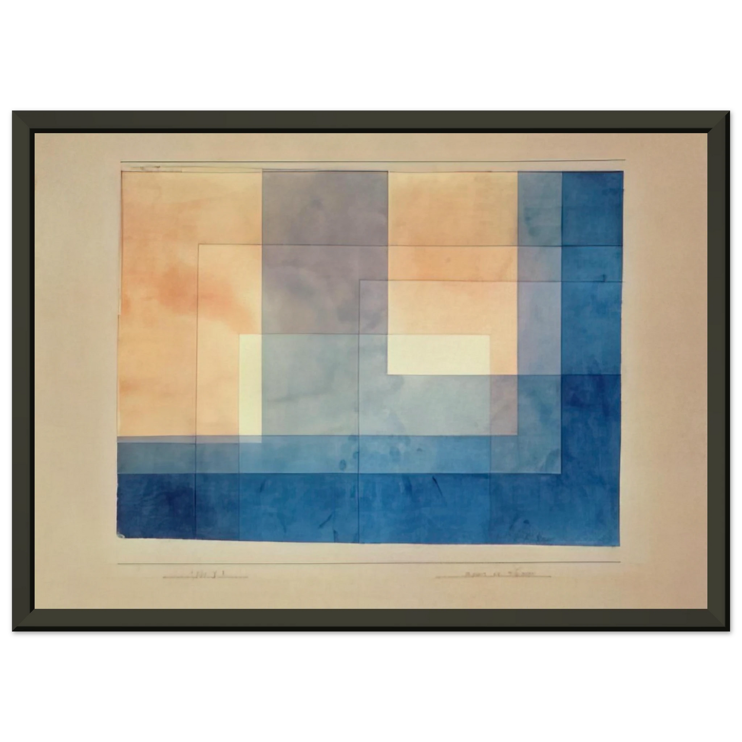 Paul Klee HOUSE ON THE WATER 1930 Framed Art Print - Aluminum Frame - 40x50 cm / 16x20 inches