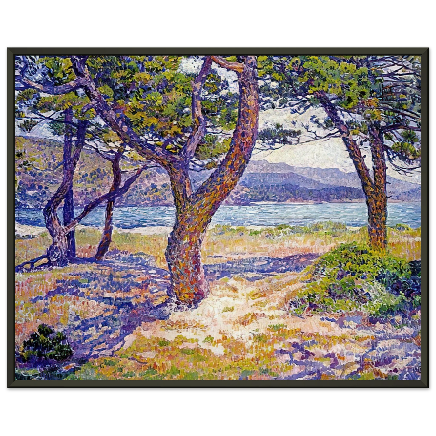 Theo van Rysselberghe IL MEDITERRANEO PRESSO LE LAVANDOU Framed Art Print - Aluminum Frame - 70x100 cm / 28x40 inches