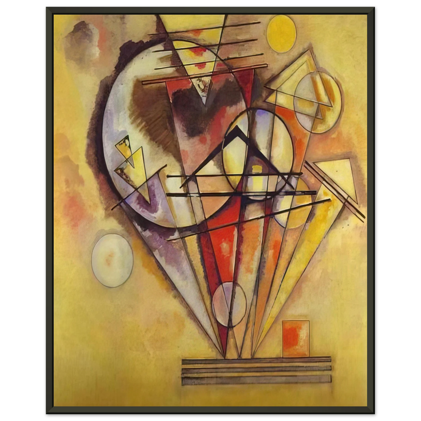 Wassily Kandinsky ON THE POINTS 1928 Framed Art Print - Aluminum Frame - 70x100 cm / 28x40 inches