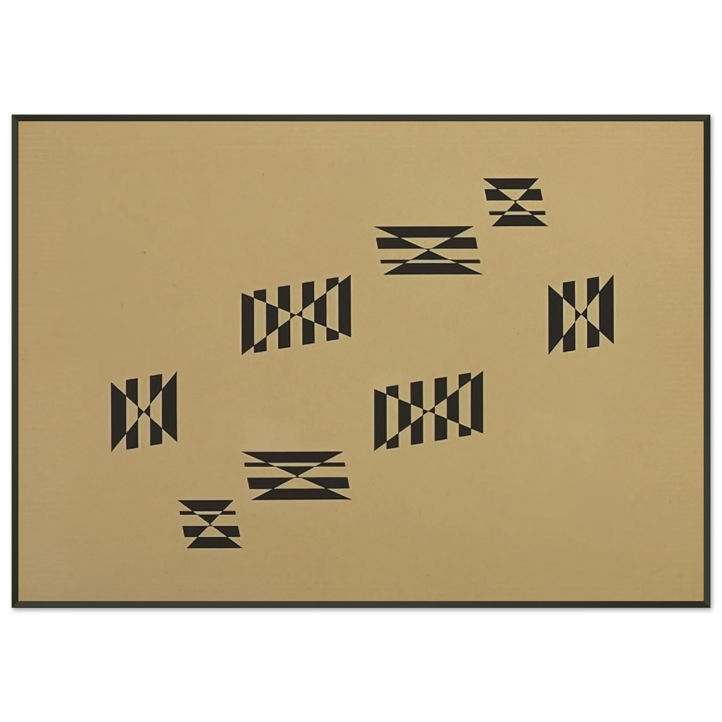 Helio Oiticica Metaesquema 1957 Framed Art Print - Aluminum Frame - 21x29.7 cm / 8x12"