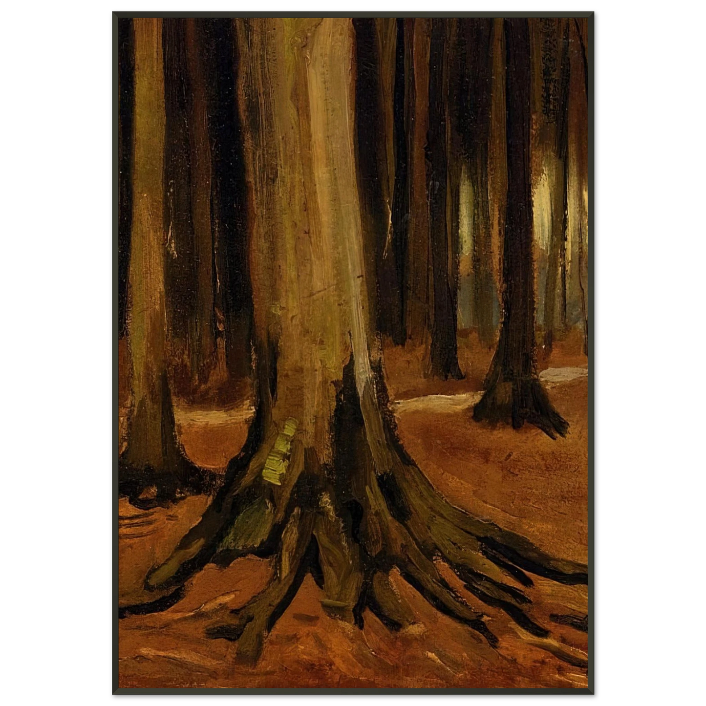 Vincent van Gogh  Girl in the Woods Framed Art Print  - Aluminum Frame - 21x29.7 cm / 8x12"