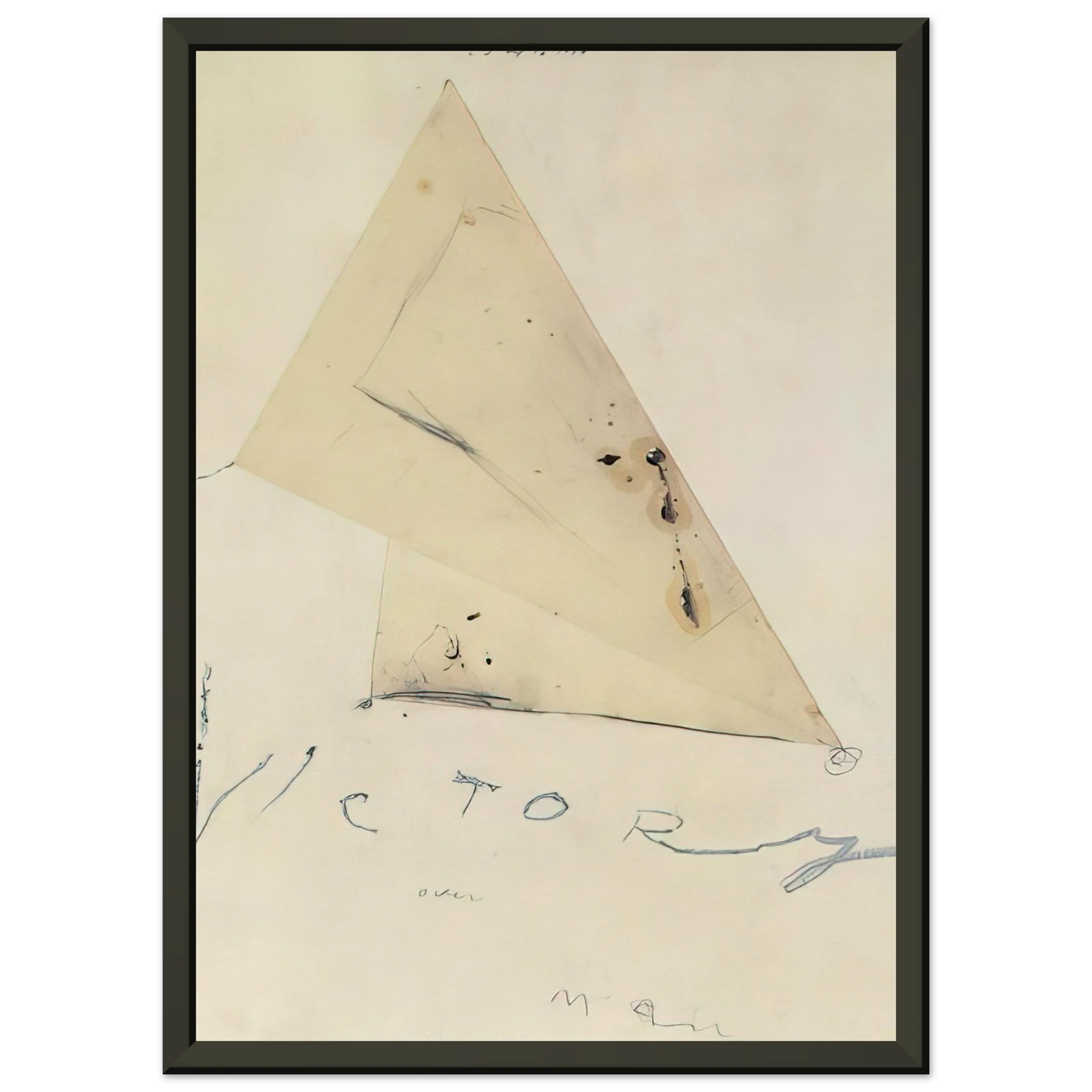 Cy Twombly Victory Framed Art Print - Aluminum Frame - 70x100 cm / 28x40 inches