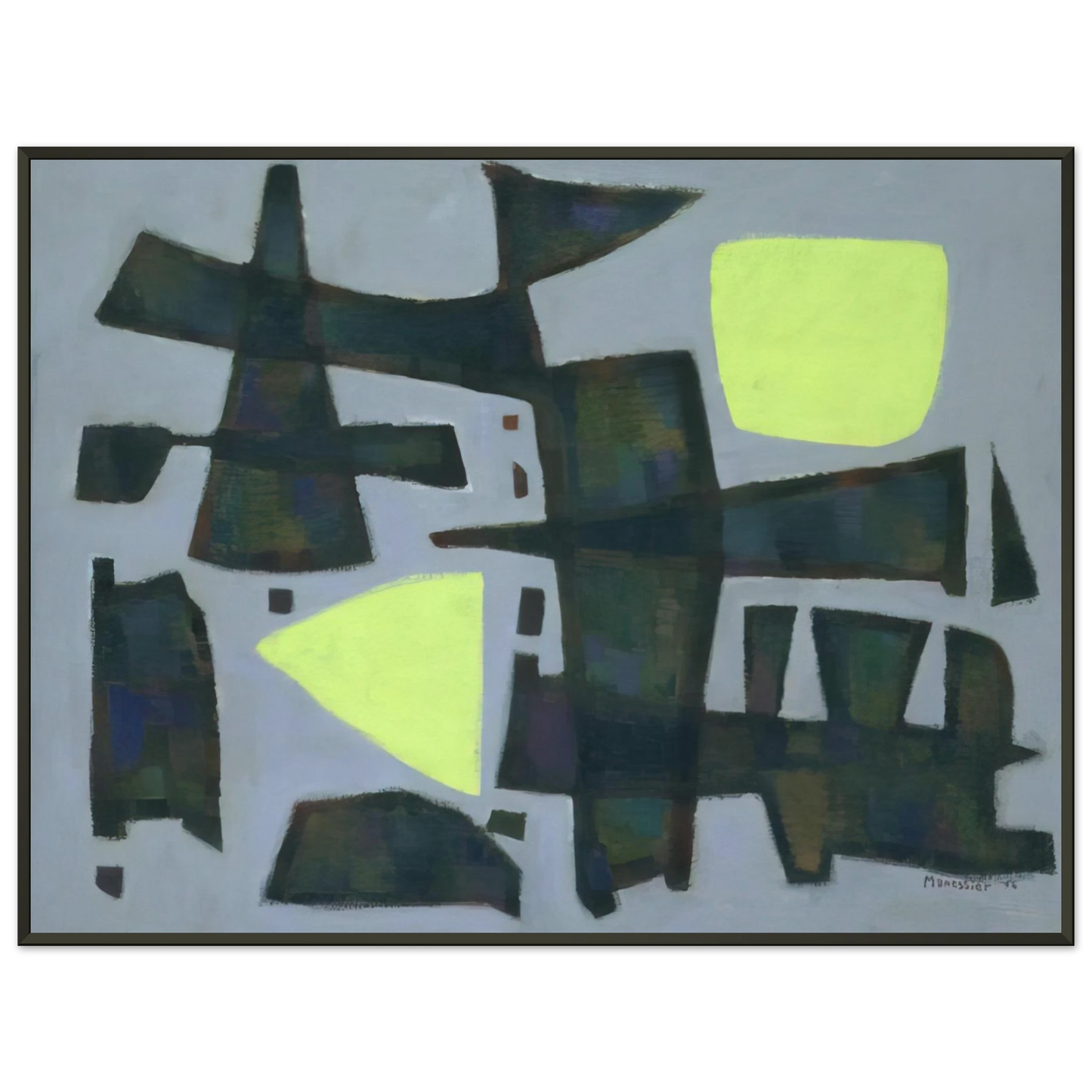 Alfred Manessier 12 1956 Framed Art Print - Aluminum Frame - 40x50 cm / 16x20 inches