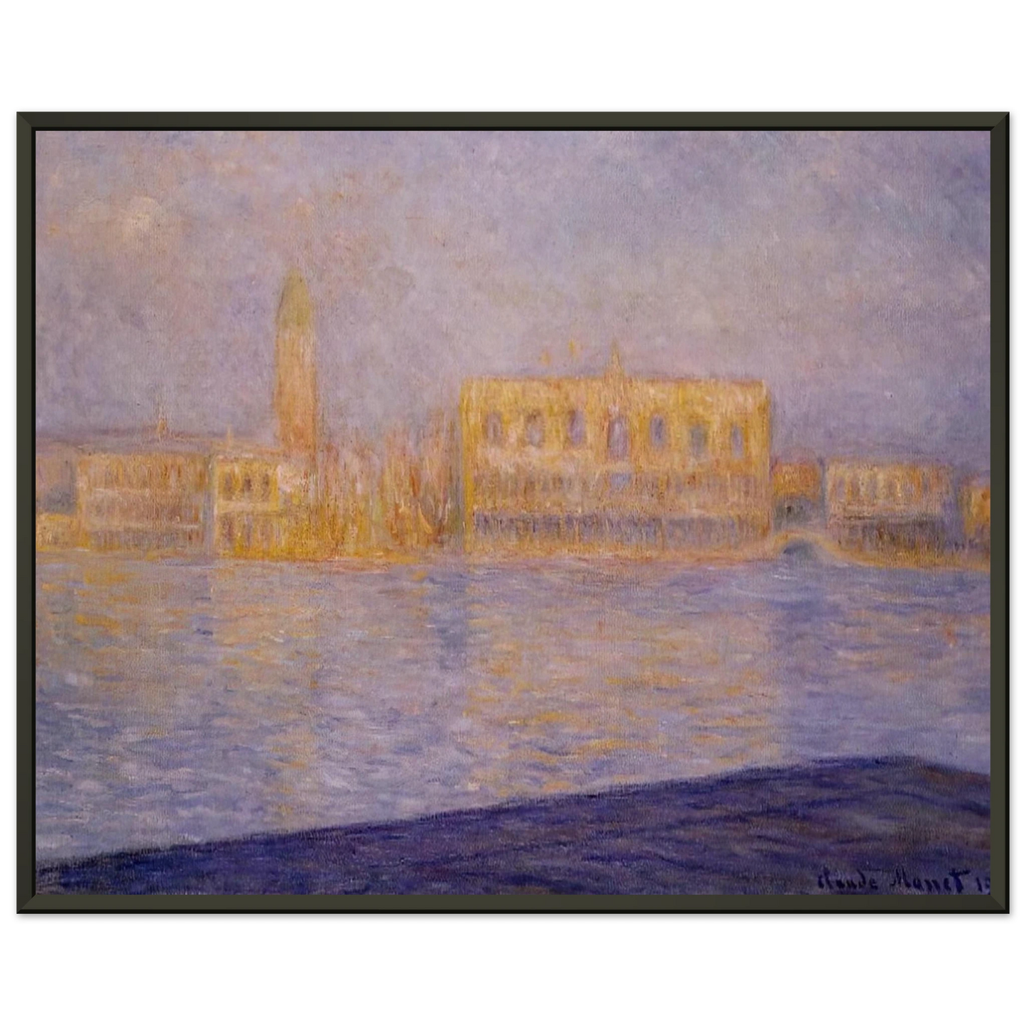 claude monet The Doges Palace Seen from San Giorgio Maggiore 2 Framed Art Print - Aluminum Frame - 40x50 cm / 16x20 inches