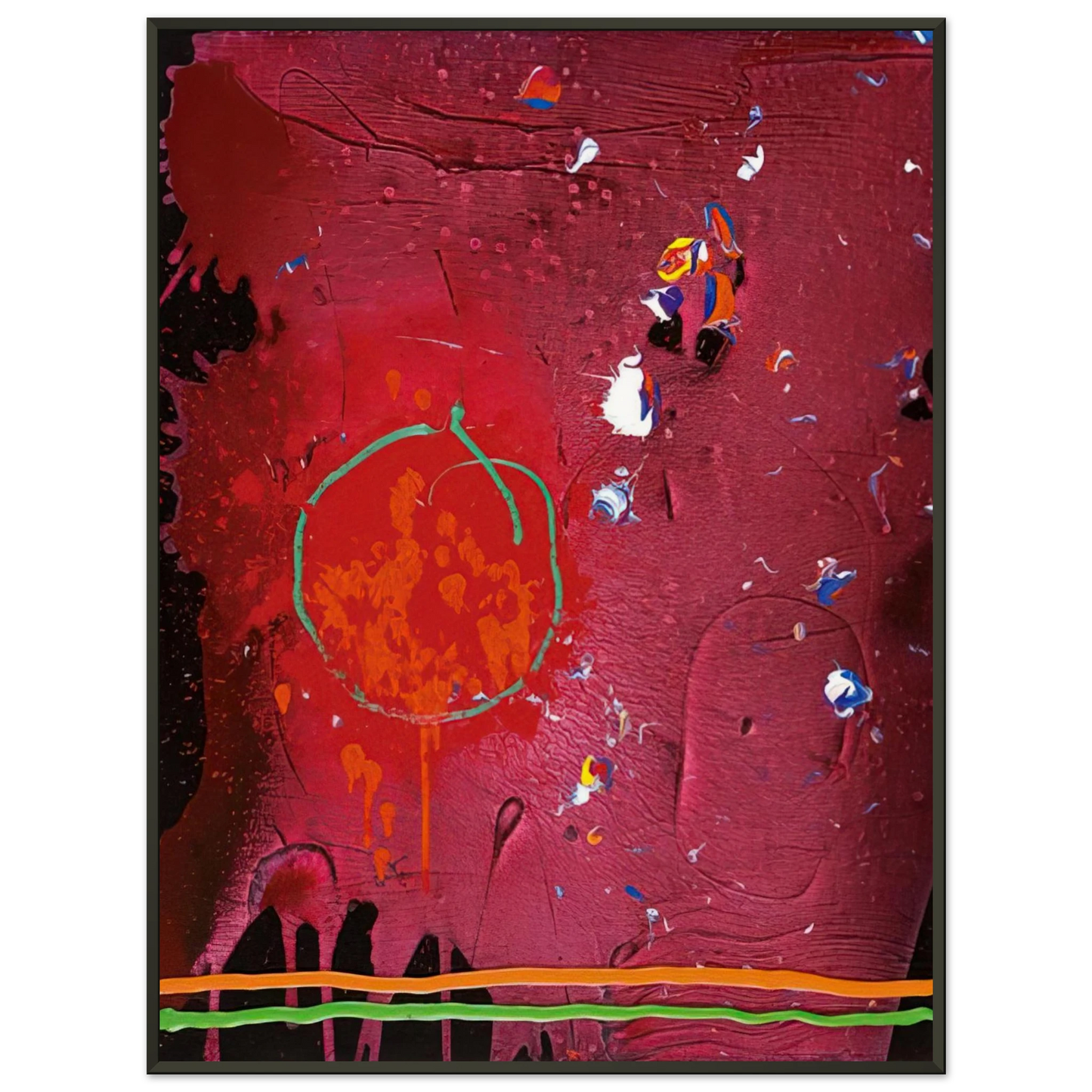 John Hoyland One Life 51107 2007 Framed Art Print - Aluminum Frame - 70x100 cm / 28x40 inches