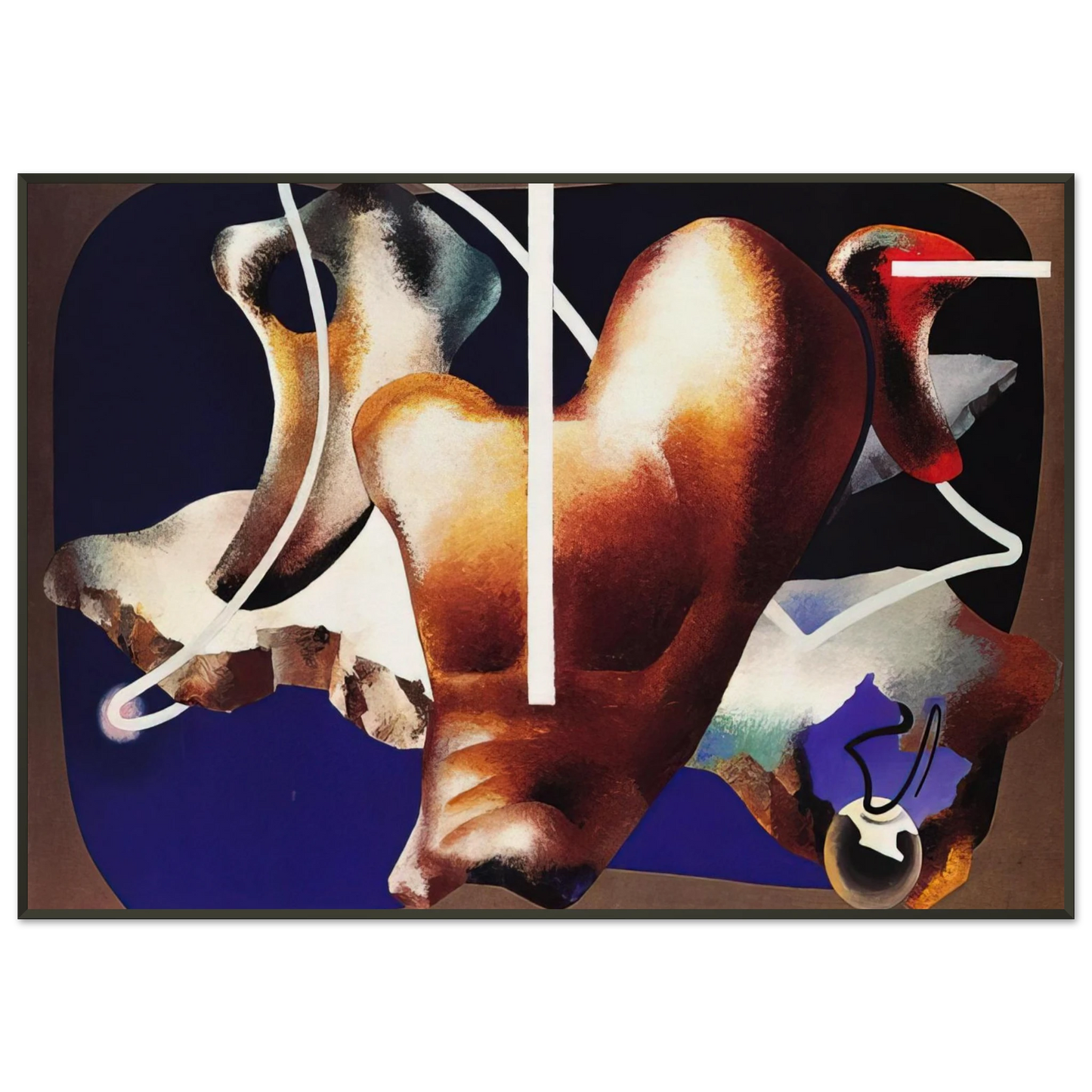 Enrico Prampolini SUPERAMENTO TERRESTRE 1932 Framed Art Print - Aluminum Frame - 21x29.7 cm / 8x12"