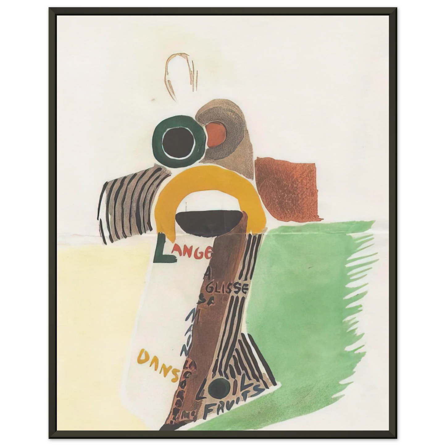 Sonia Delaunay ROBE POEME L ANGE A GLISSE 1922 Framed Art Print - Aluminum Frame - 40x50 cm / 16x20 inches